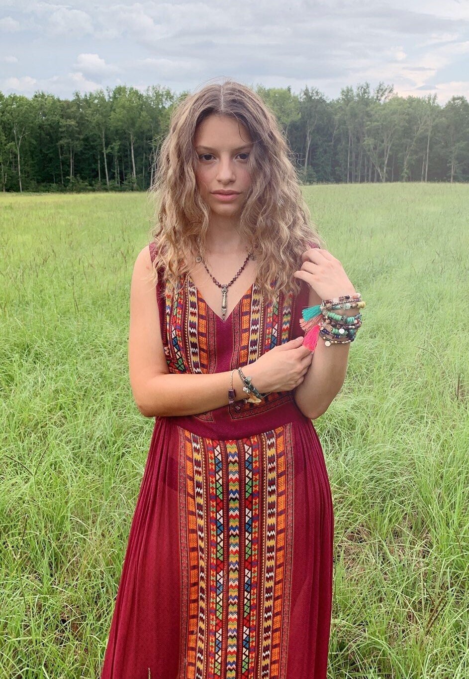 FALCON Emerald Pyrite Bracelet Model Wearing