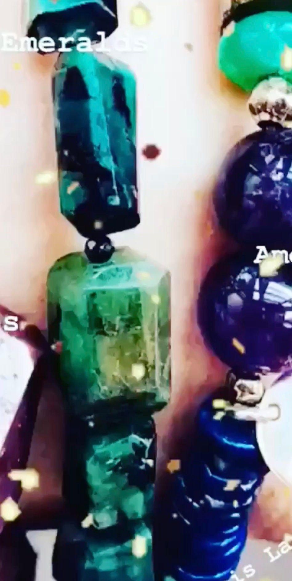 FALCON Emerald Pyrite Bracelet Close Up Angle View