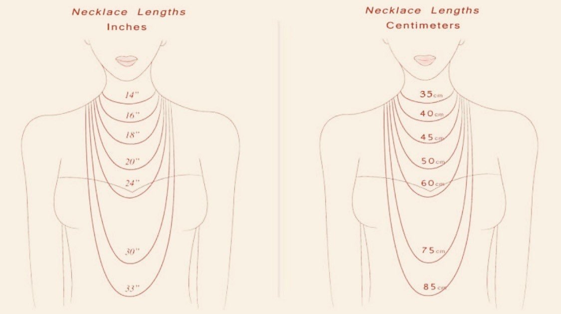 MICHELLE Beaded Necklace Sizing Chart