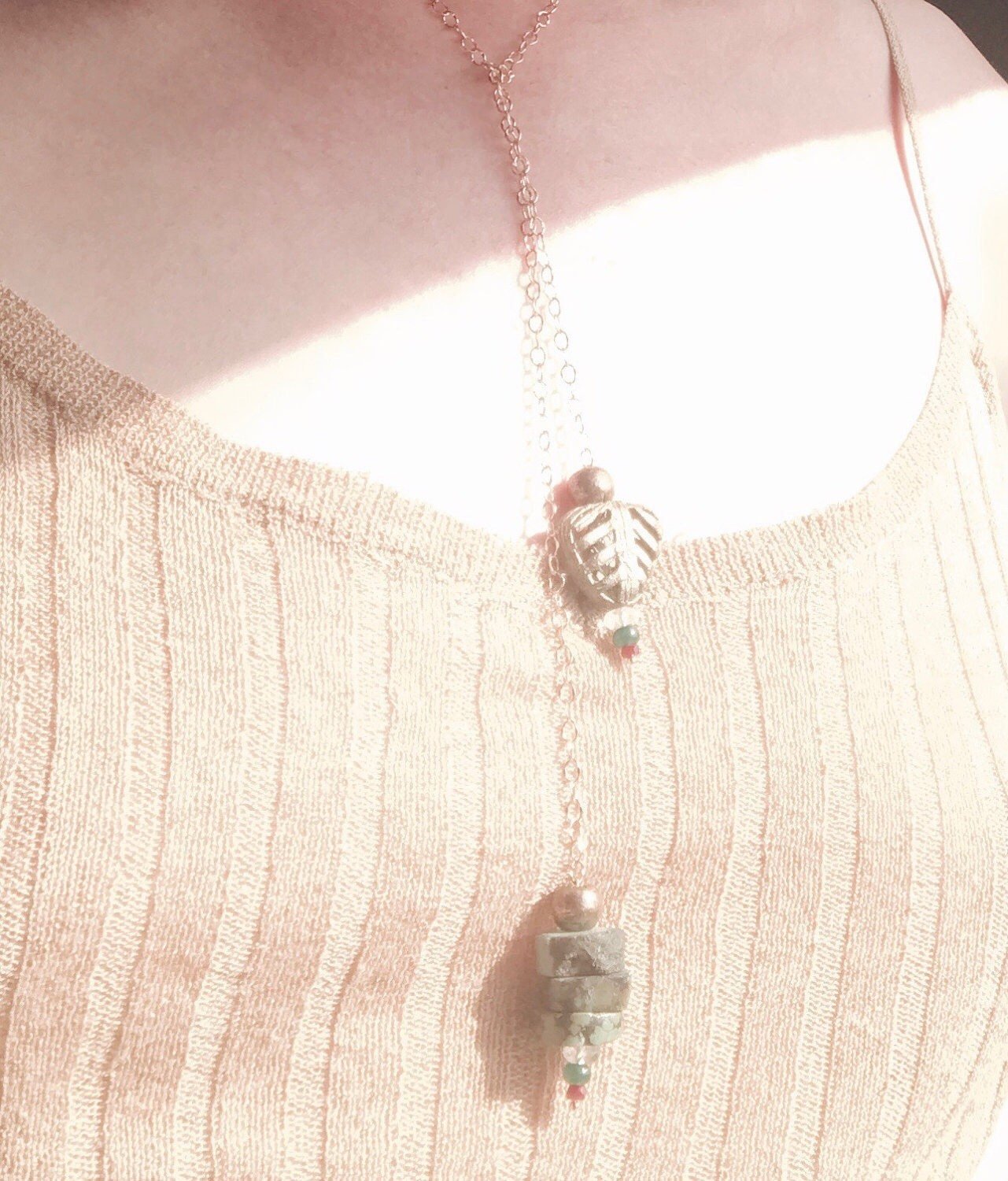 EVE Necklace Model Wearing