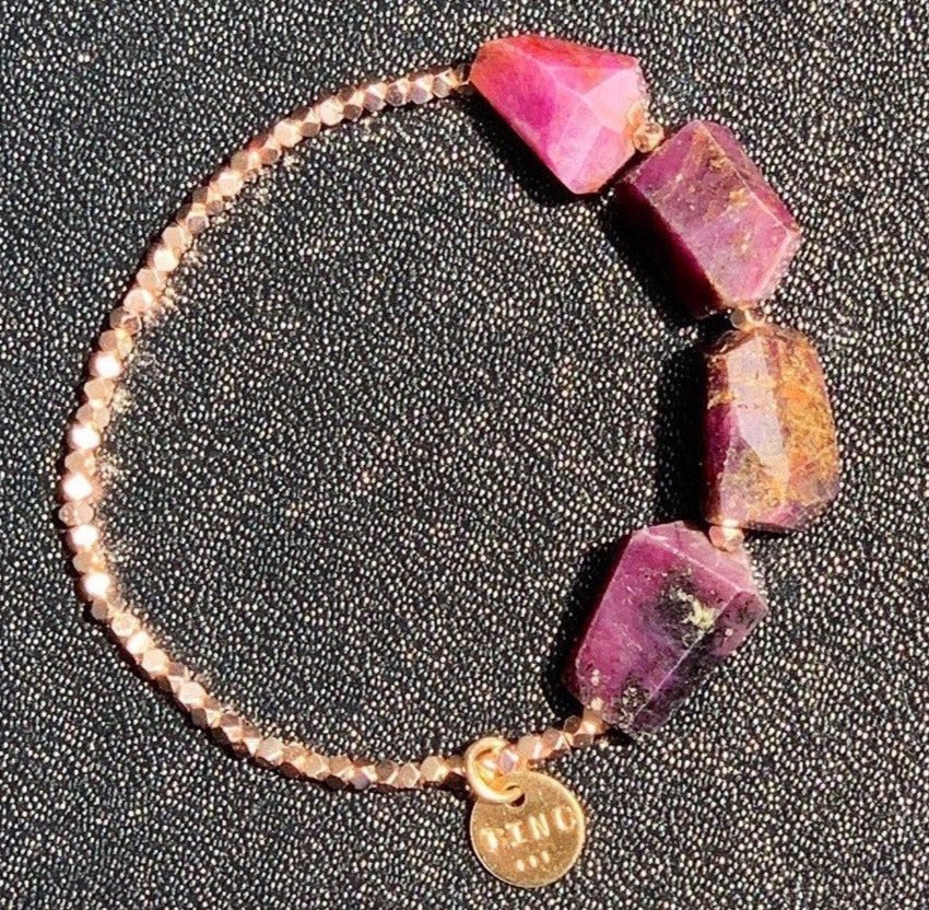 AURORA Ruby Bracelet Top View