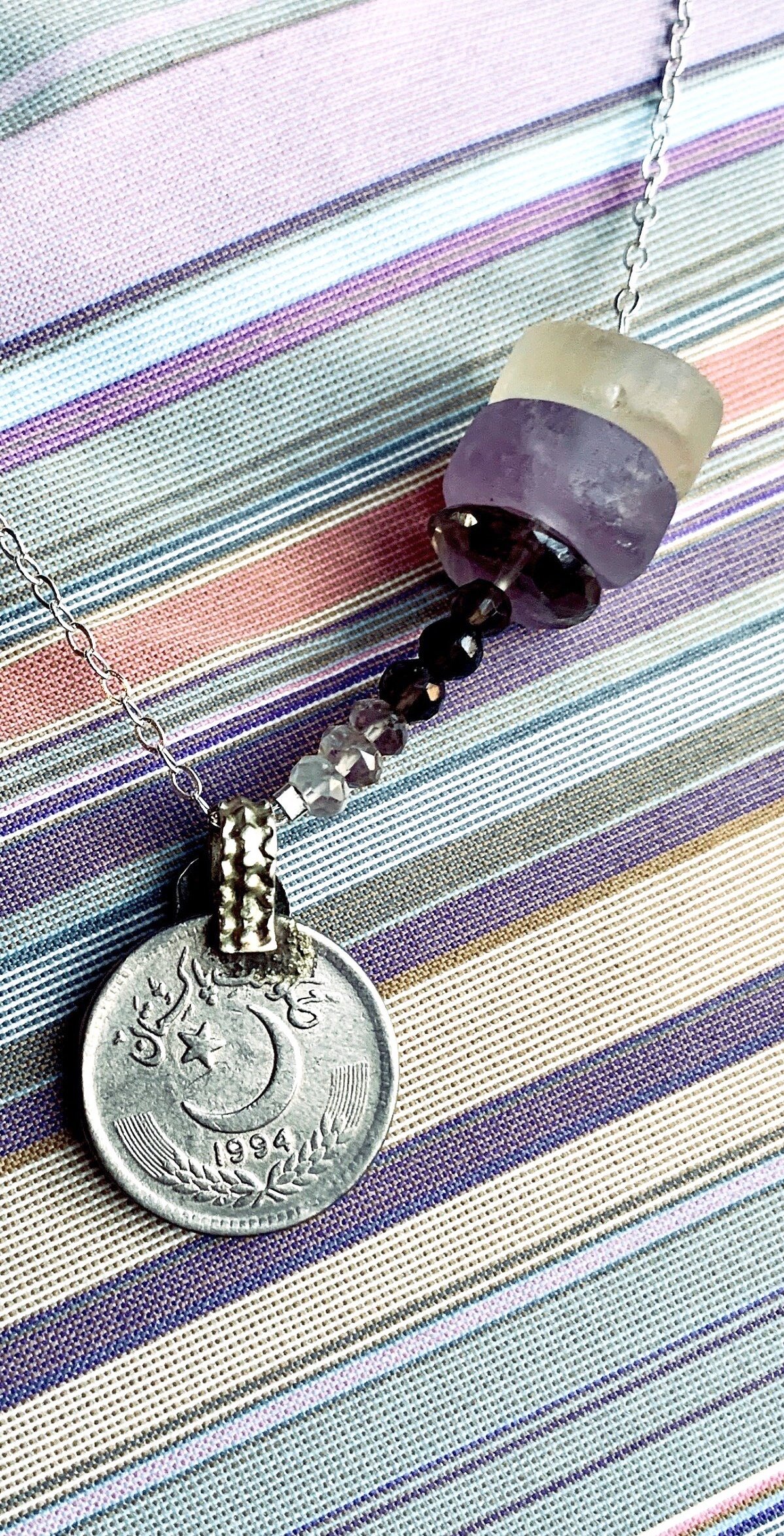 CLARITY (I am lucid) Necklace Top Angle View Up Close