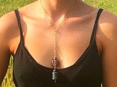EVE Necklace Model Wearing