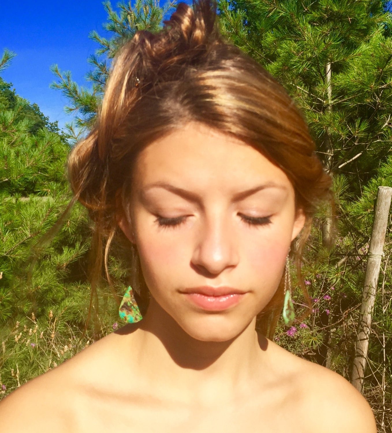 AUSTIN Earrings Model Wearing