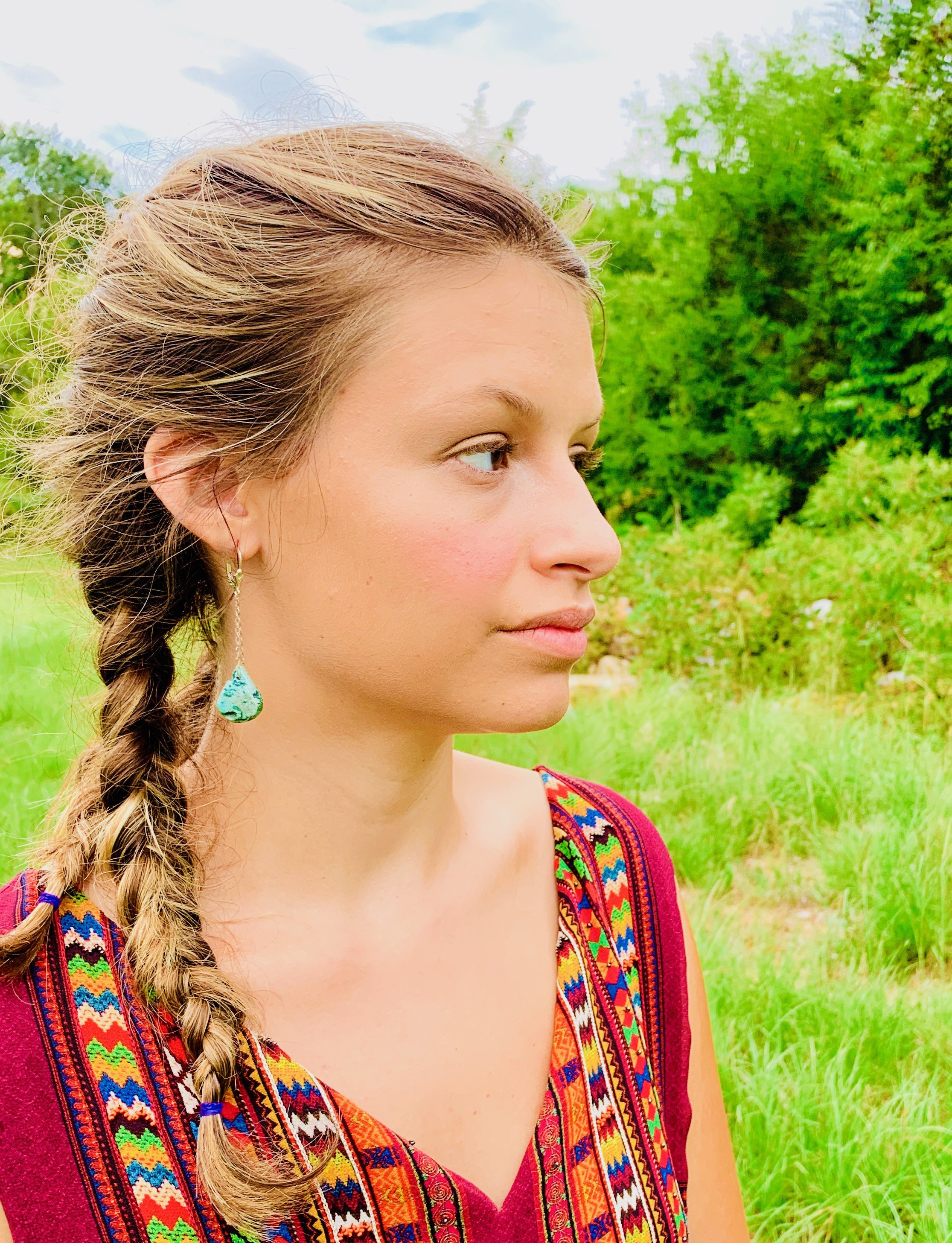 AUSTIN Earrings Model Wearing