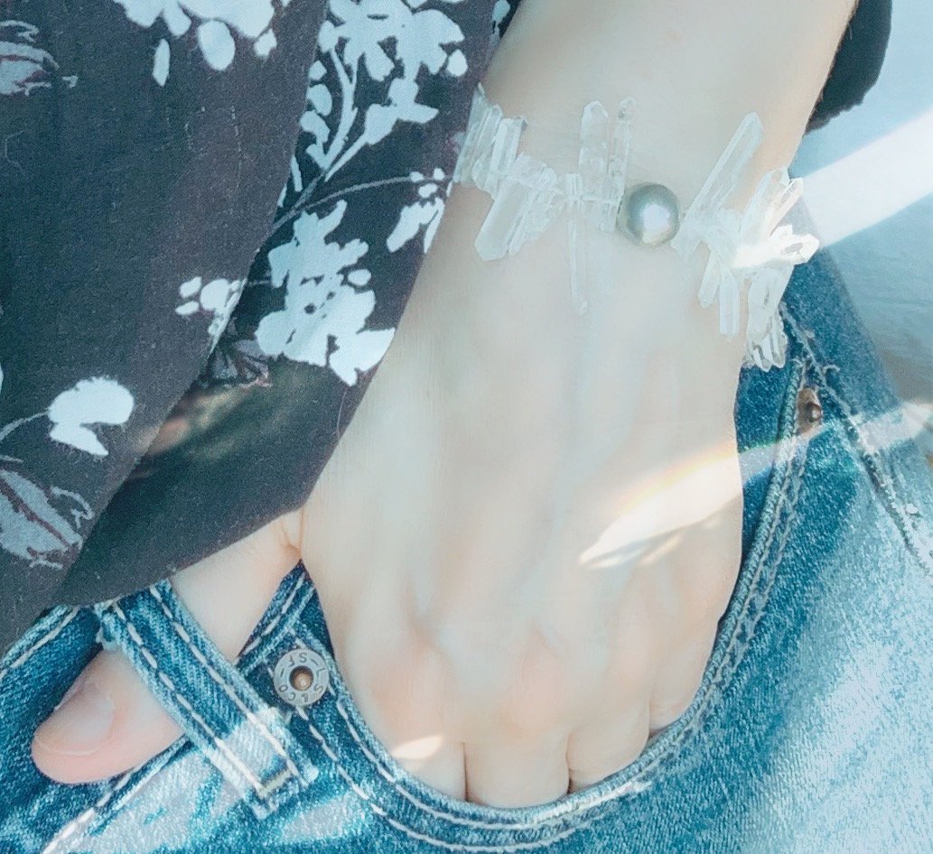 CRYSTAL Bracelet Model Wearing