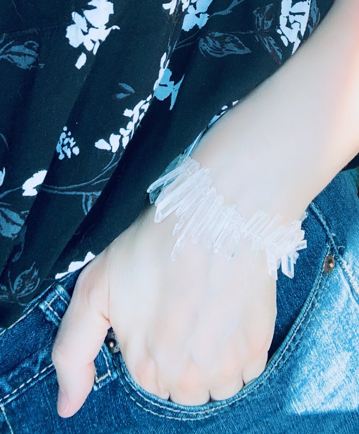 CRYSTAL Bracelet Model Wearing