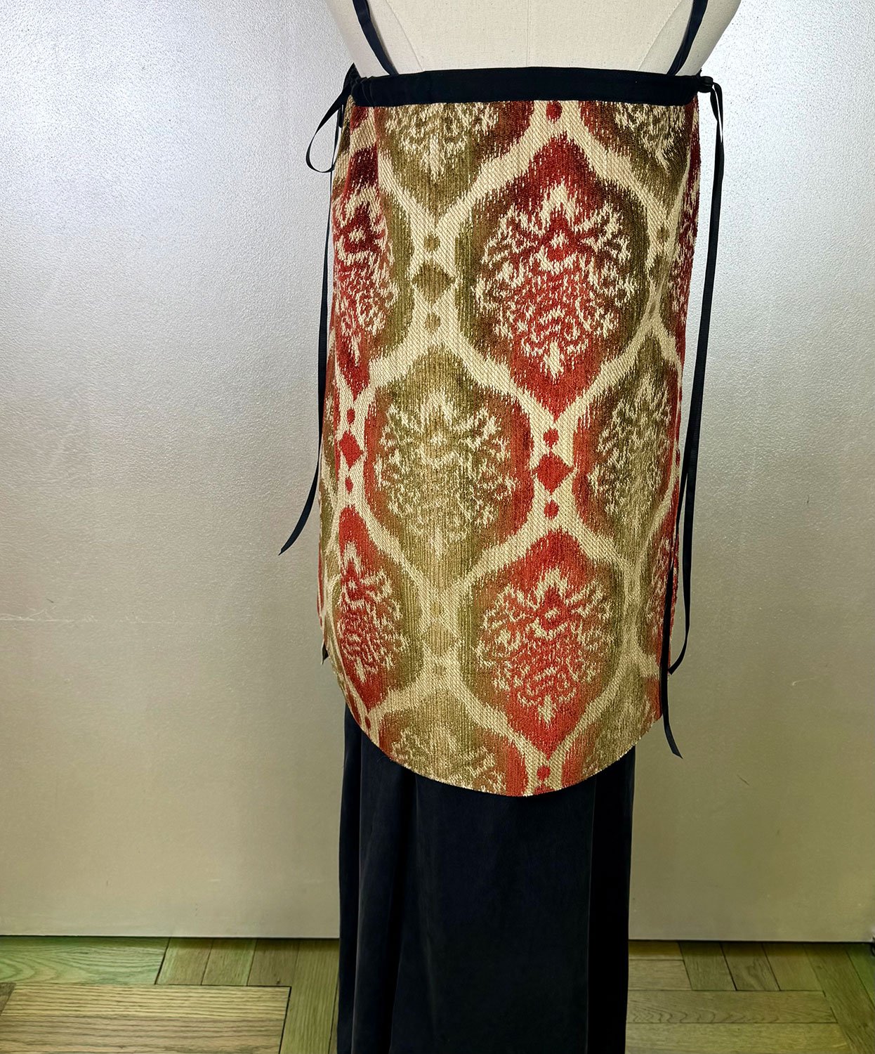 Piper skirt on mannequin shown as strapless dress back view