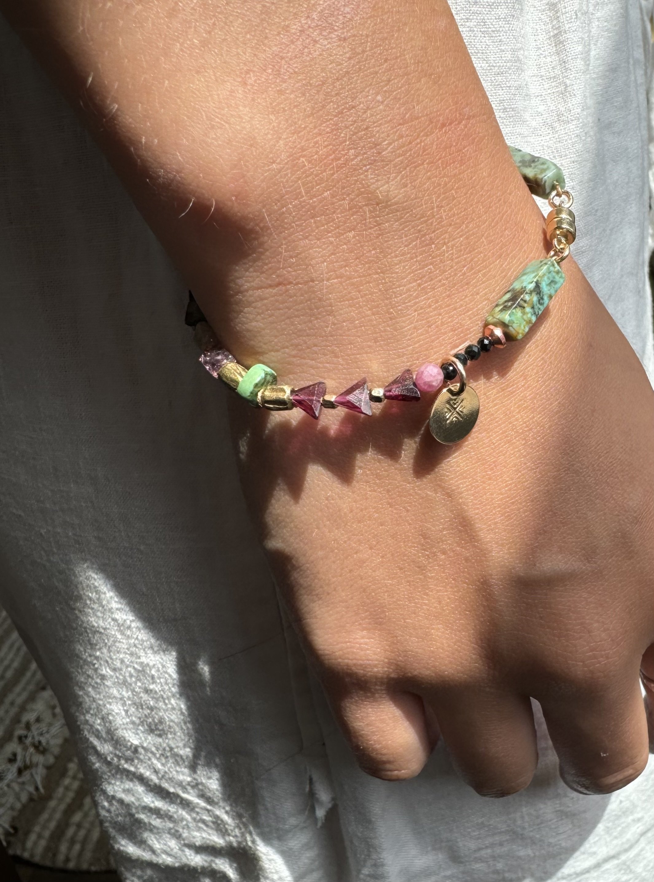 Thea bracelet on model wrist