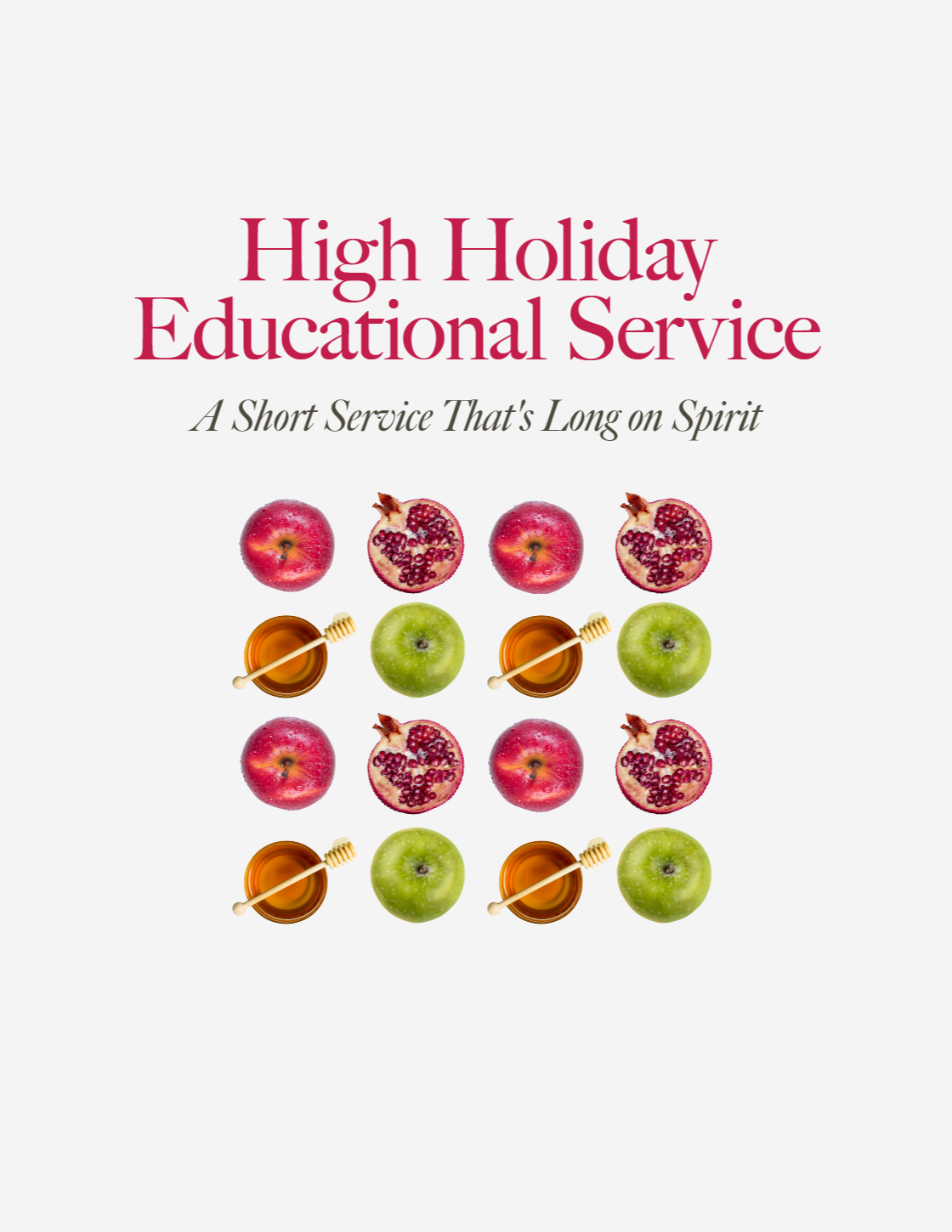 High Holiday Educational Service