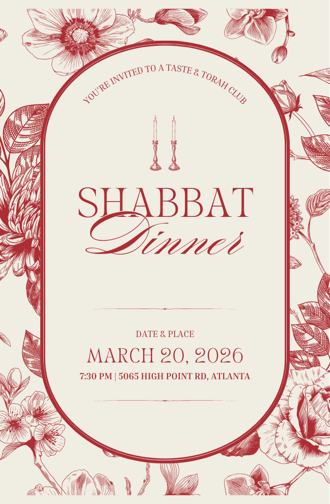 Taste & Torah Club Shabbat Dinner
