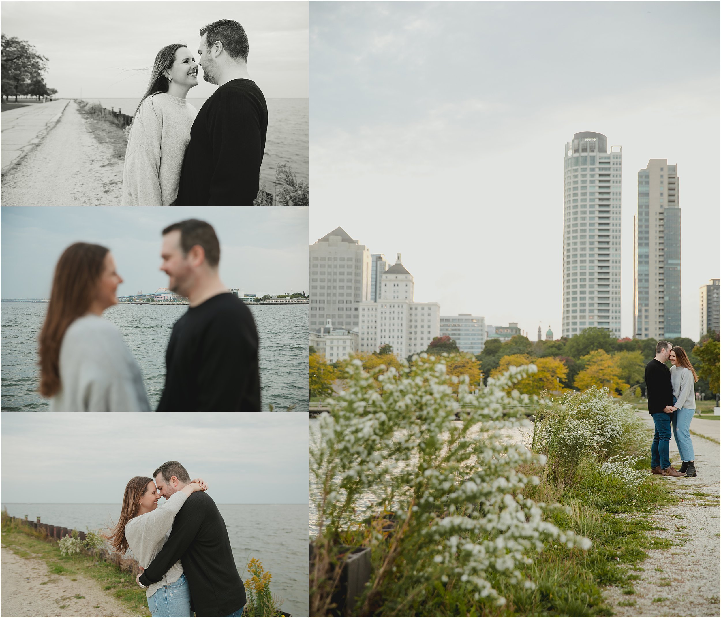 07-relaxed-candid-golden-hour-engagement-photos-lakefront-downtown.JPG