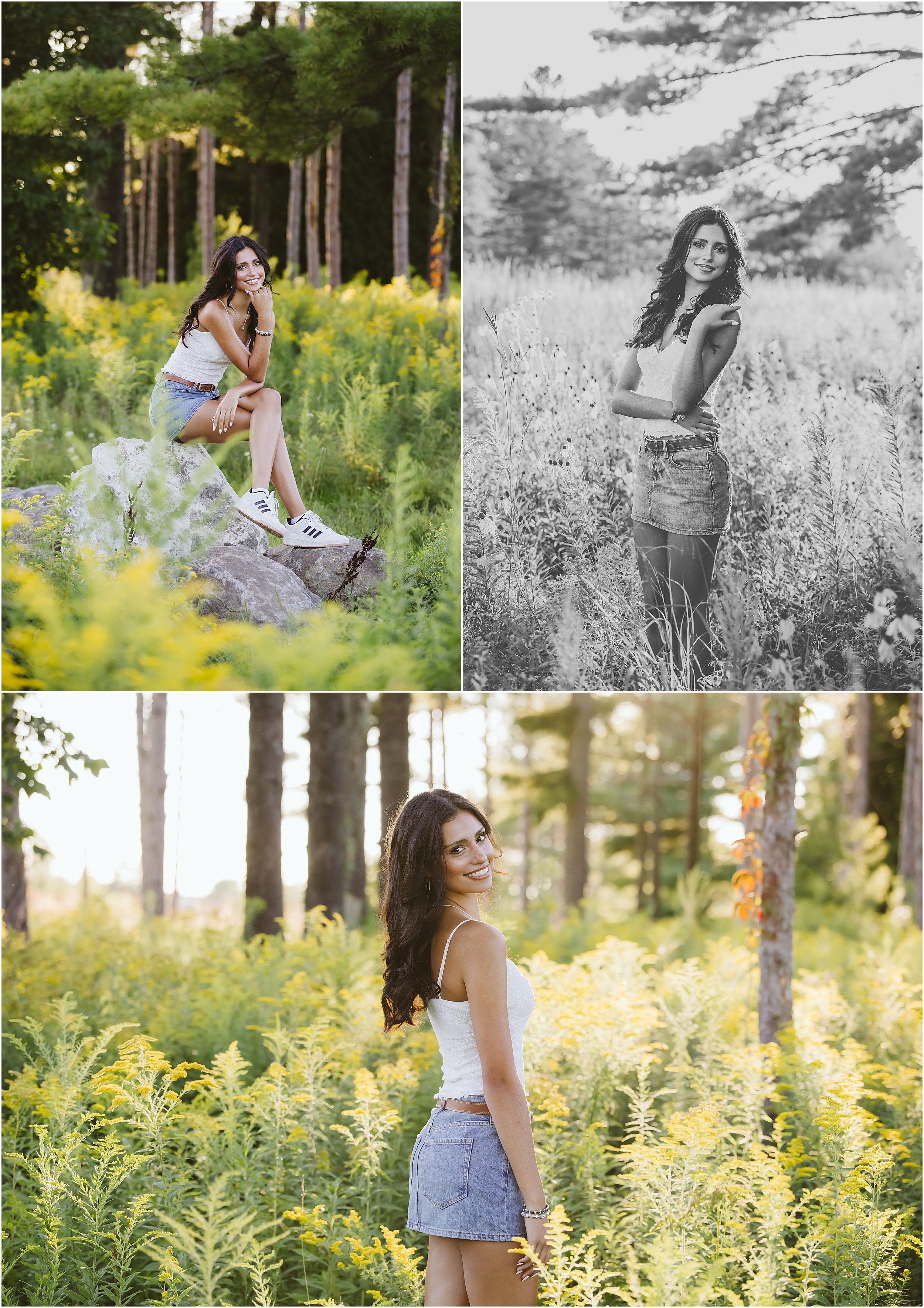 01-senior-shoot-sunset-golden-hour-flowers-fields-blue-hour-dark-haired-girl-white-tank-jean-shorts.JPG