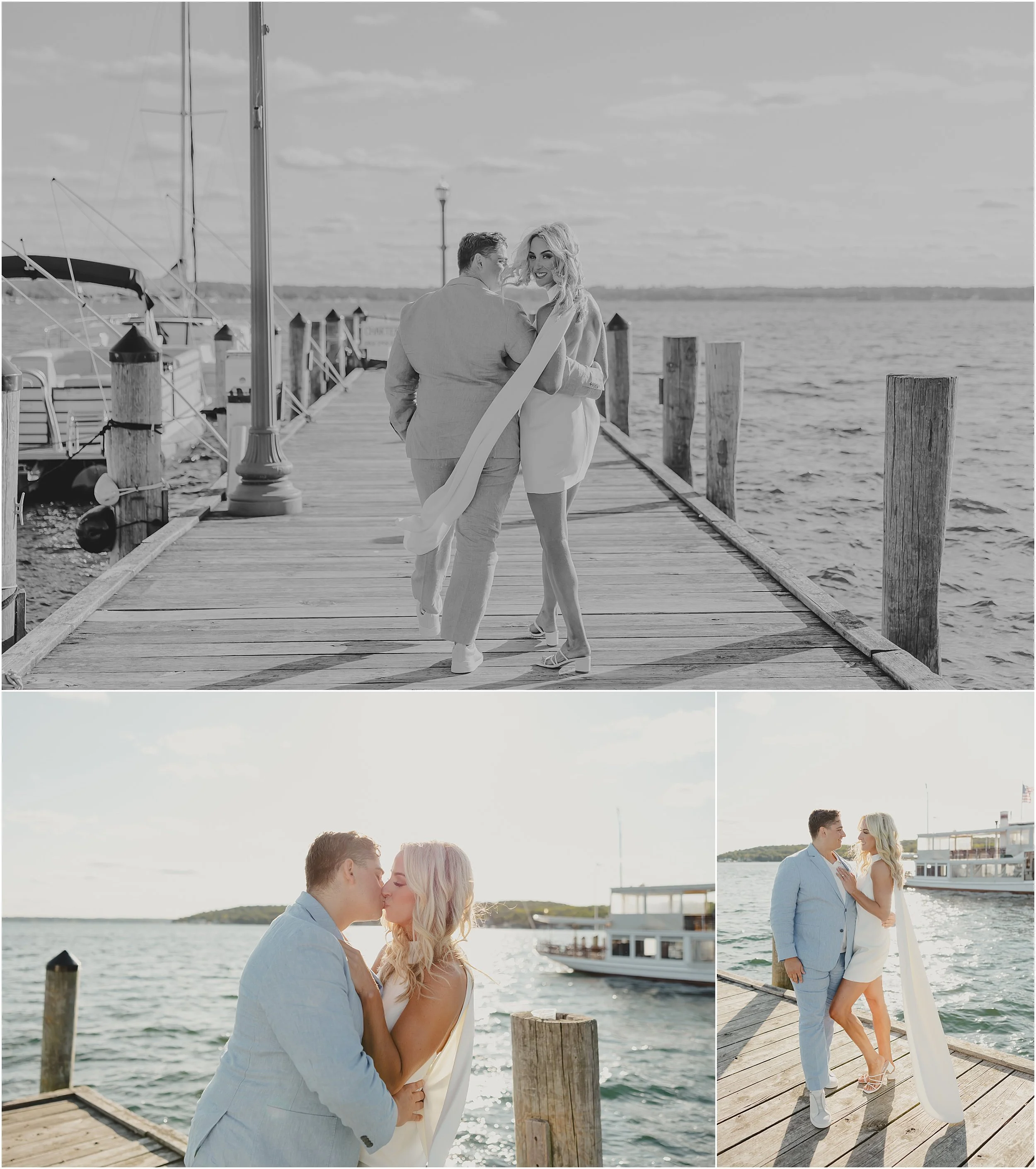 04-Lake-Geneva-boat-reheasal-sunset-cruise-bride-groom-blue-suit-white-dress-cape.JPG