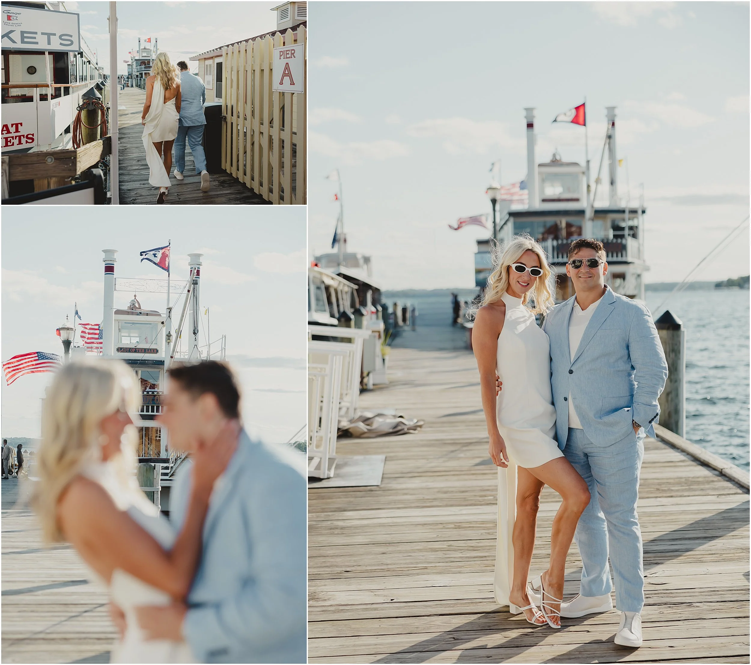 09-Lake-Geneva-boat-reheasal-sunset-cruise-bride-groom-blue-suit-white-dress-cape.JPG