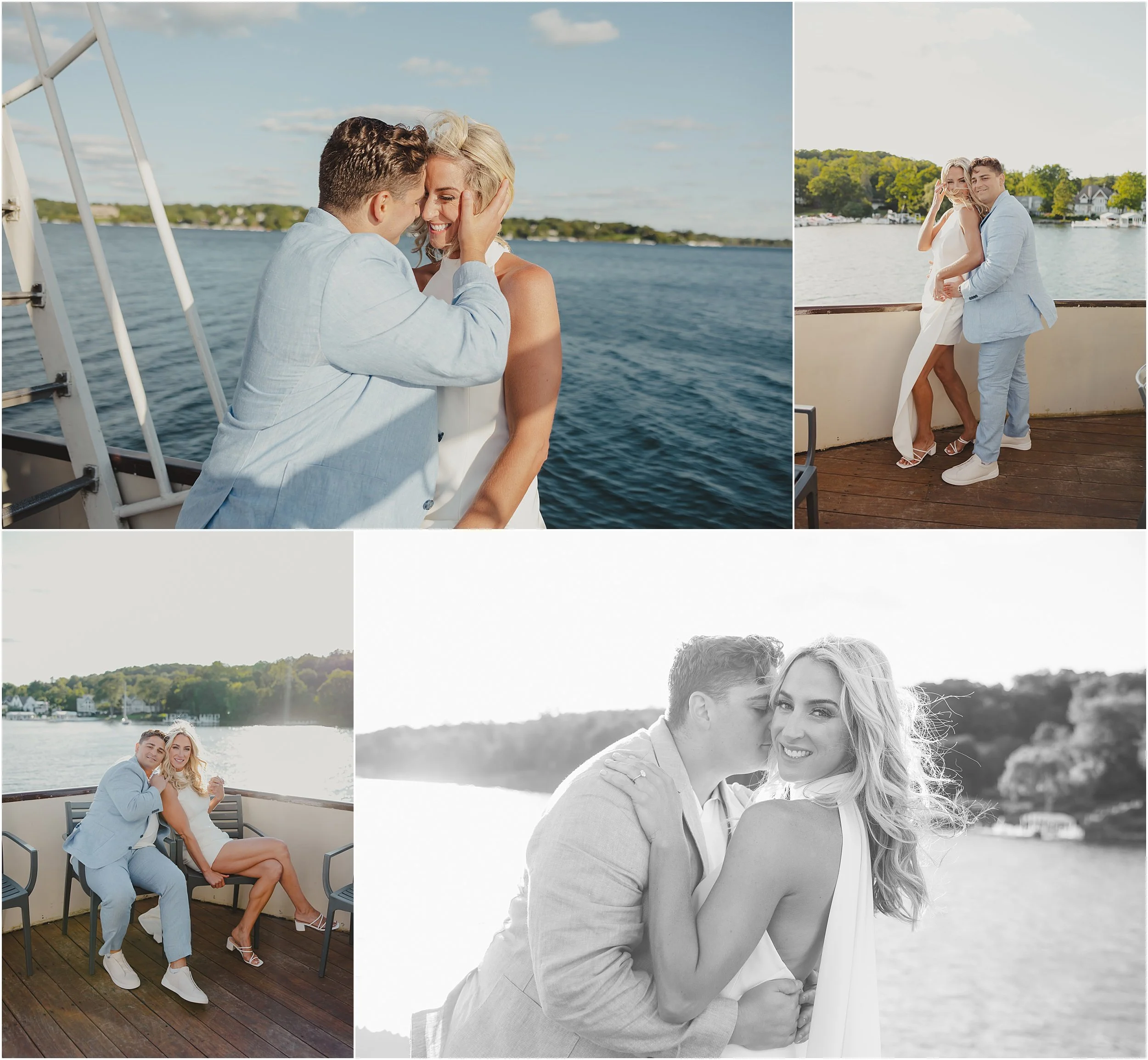 15-Lake-Geneva-boat-reheasal-sunset-cruise-bride-groom-blue-suit-white-dress-cape.JPG