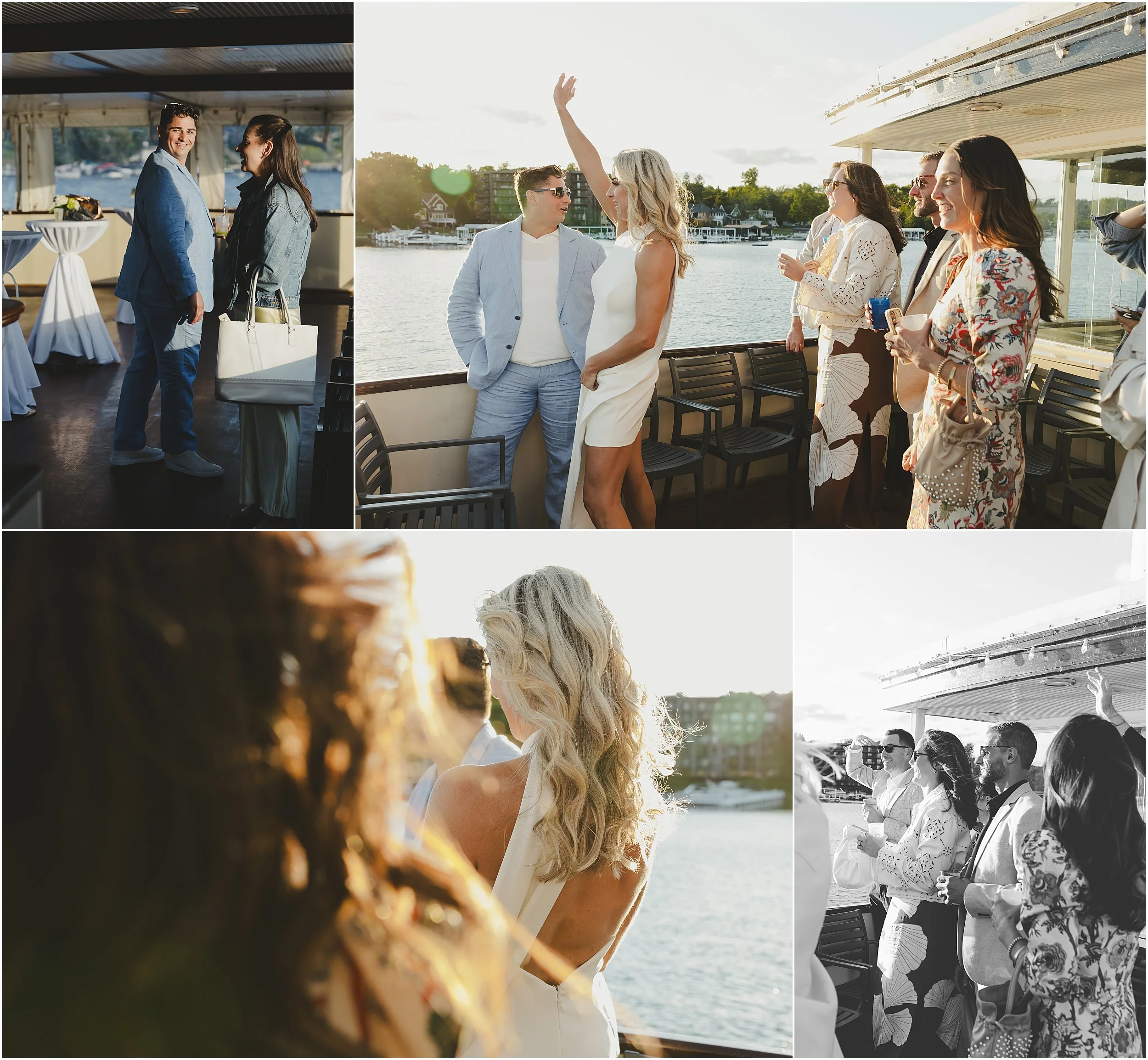 17-Lake-Geneva-boat-reheasal-sunset-cruise-bride-groom-blue-suit-white-dress-cape.JPG