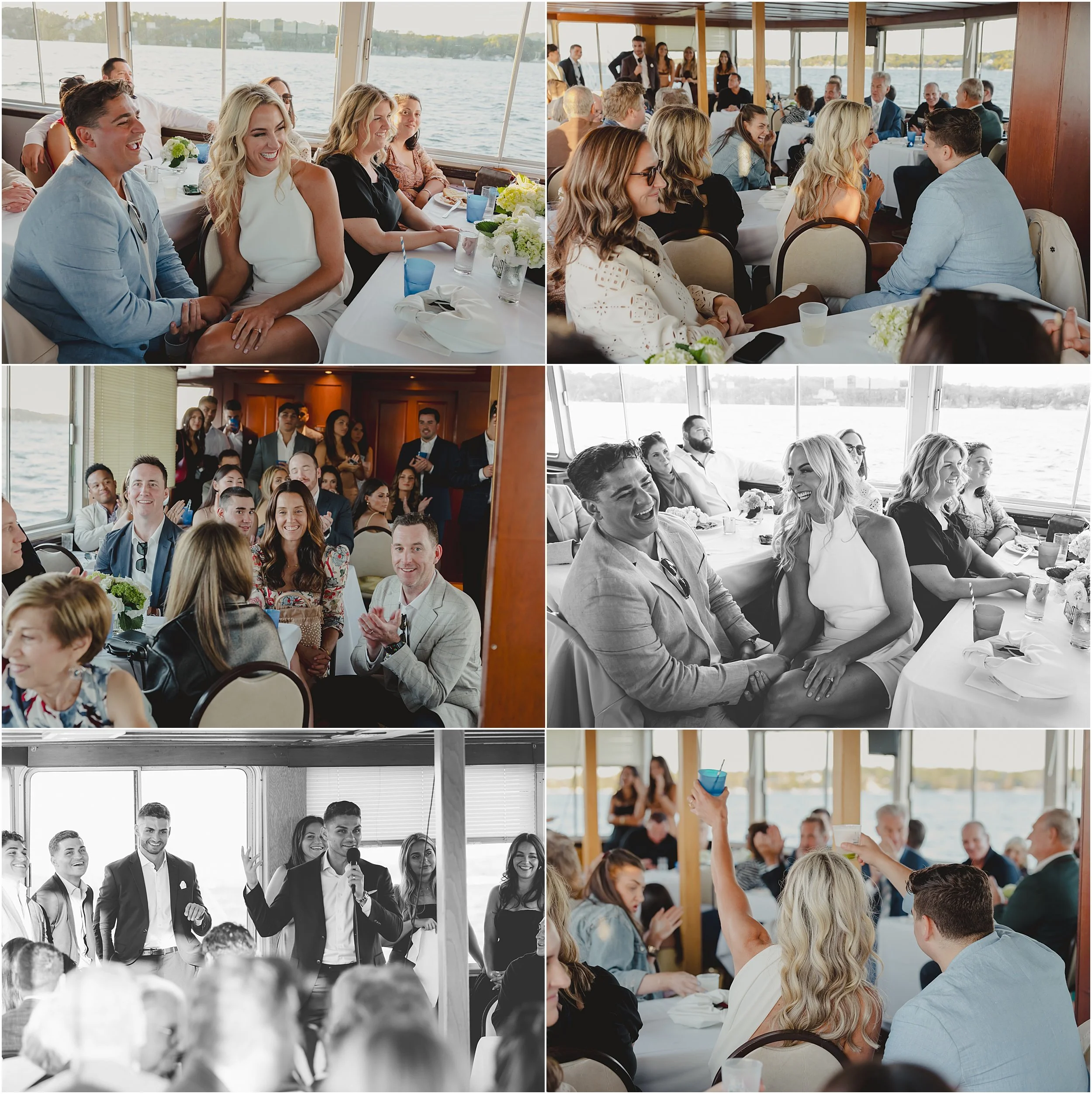 18-Lake-Geneva-boat-reheasal-sunset-cruise-bride-groom-blue-suit-white-dress-cape.JPG