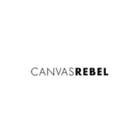 The image displays the text 'CANVAS REBEL' with 'CANVAS' in regular font and 'REBEL' in bold font, on a white background.