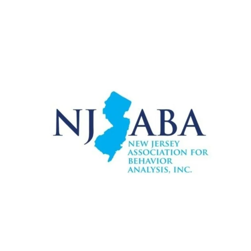 Logo of the New Jersey Association for Behavior Analysis, Inc., featuring a blue silhouette of New Jersey and the organization's name.