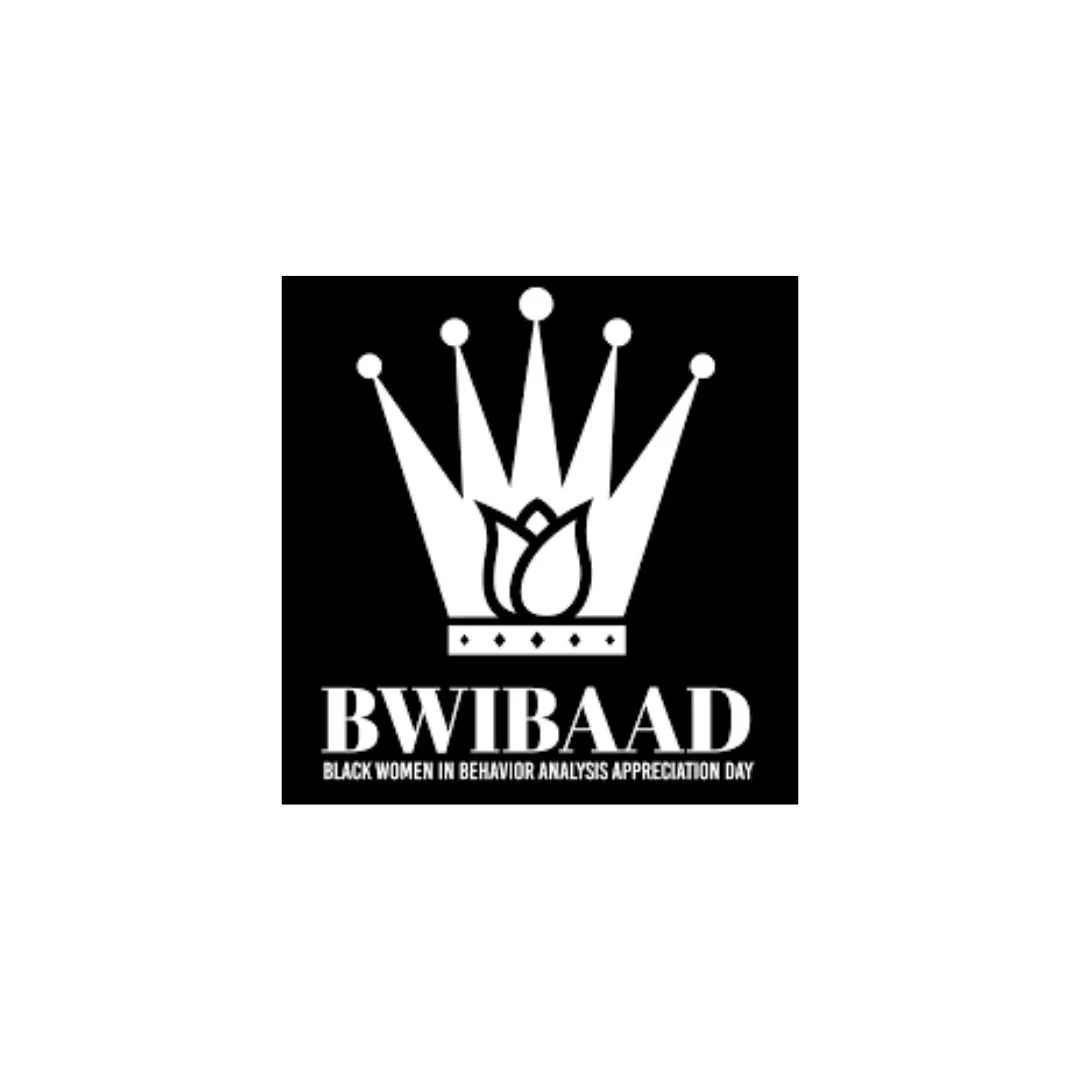 Logo of BWIBAAD (Black Women in Behavior Analysis Appreciation Day) featuring a crown with a tulip in the center and text below.