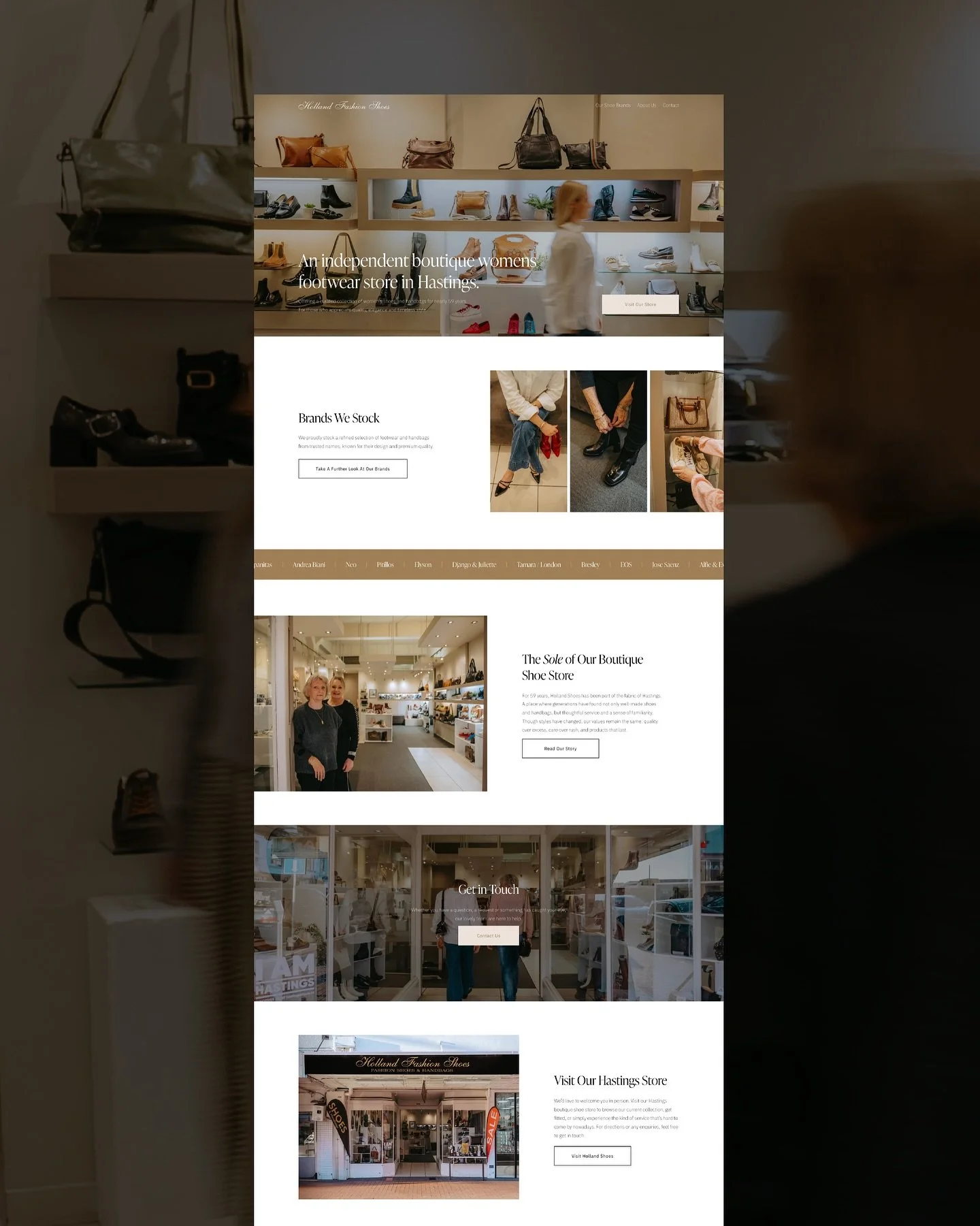 #NEWWEBSITE | Holland Fashion Shoes

Their new website is now live!

Holland Fashion Shoes is a much-loved family-owned boutique in Hastings, known for timeless style, comfort and quality. We&rsquo;ve had the pleasure of bringing their brand to life 