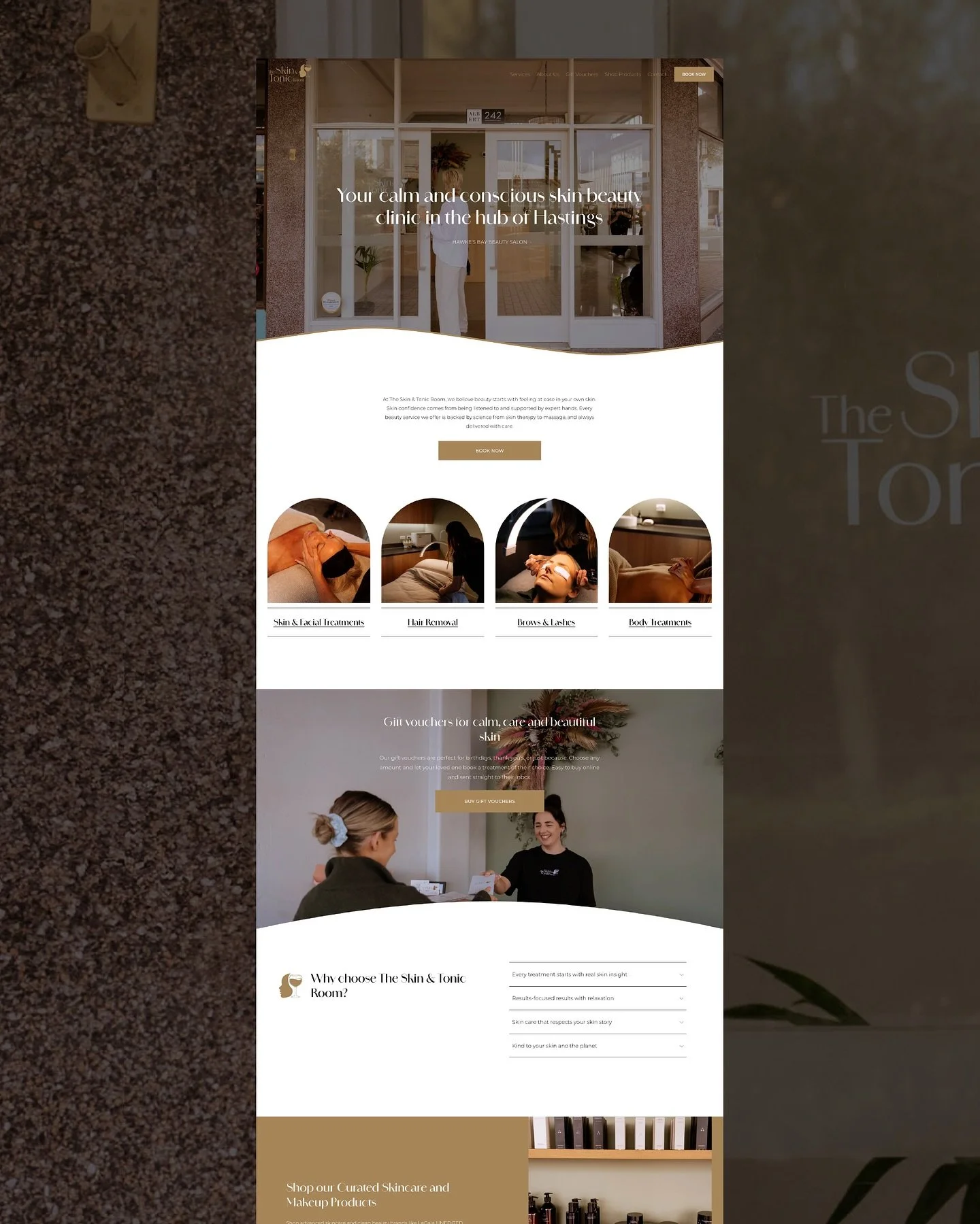 Check out how stunning The Skin &amp; Tonic Room Website is full scale! ✨

When designing websites, we dont just think page by page or how its going to look. We consider the entire experience.

Before a single design is created, we wireframe every pa