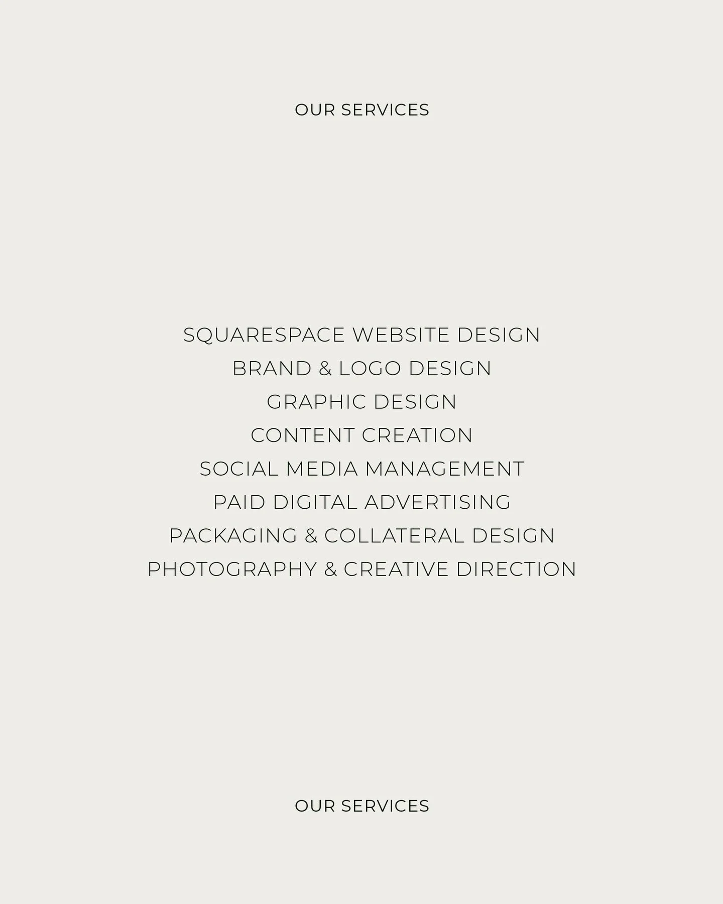 #OURSERVICES | Everything your business needs, all in one place. 🤍

With us, it&rsquo;s never just one project. We build long-term relationships where your brand can grow and evolve with the right support at every stage so your messaging is cohesive