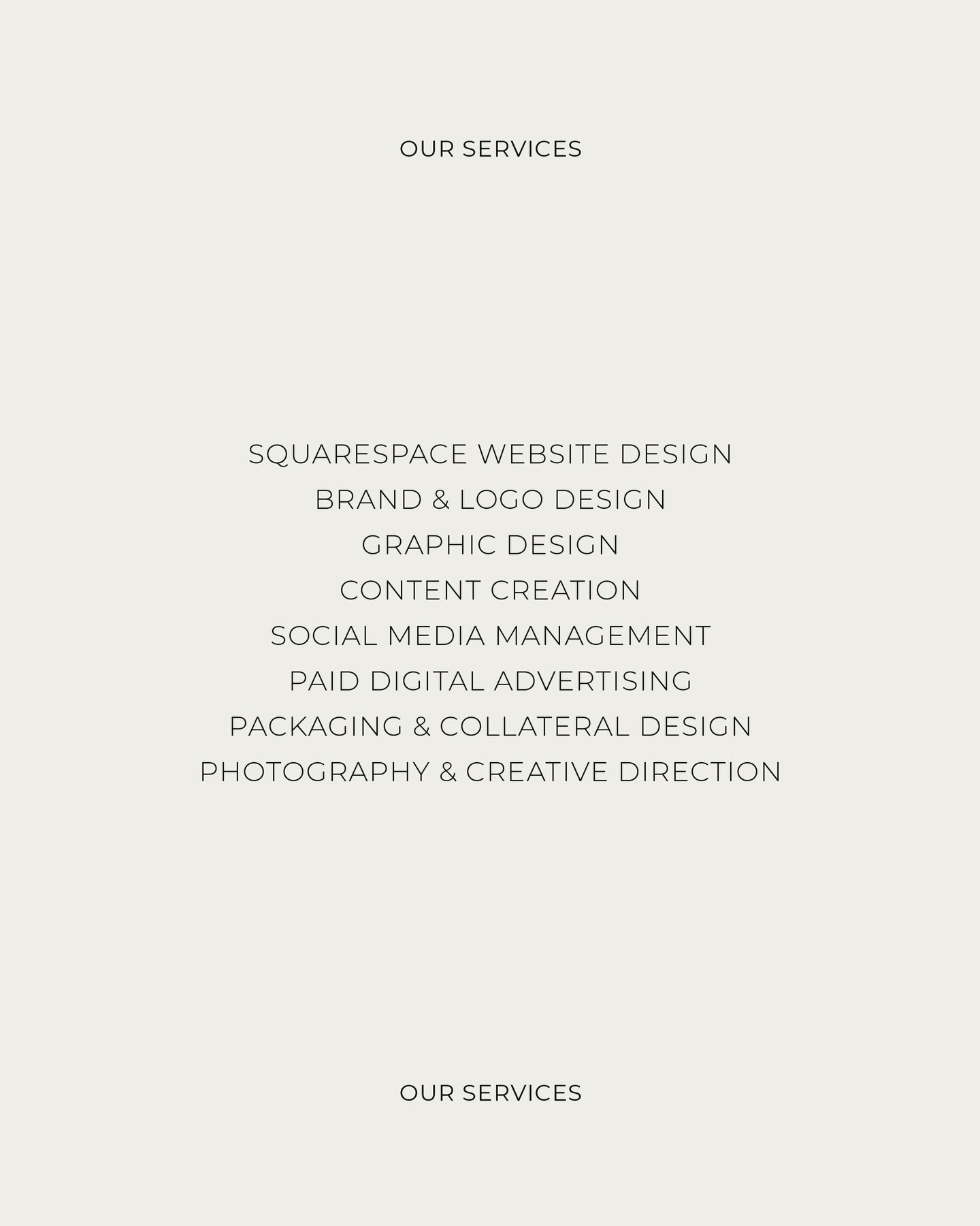 #OURSERVICES | Everything your business needs, all in one place. 🤍

With us, it&rsquo;s never just one project. We build long-term relationships where your brand can grow and evolve with the right support at every stage so your messaging is cohesive