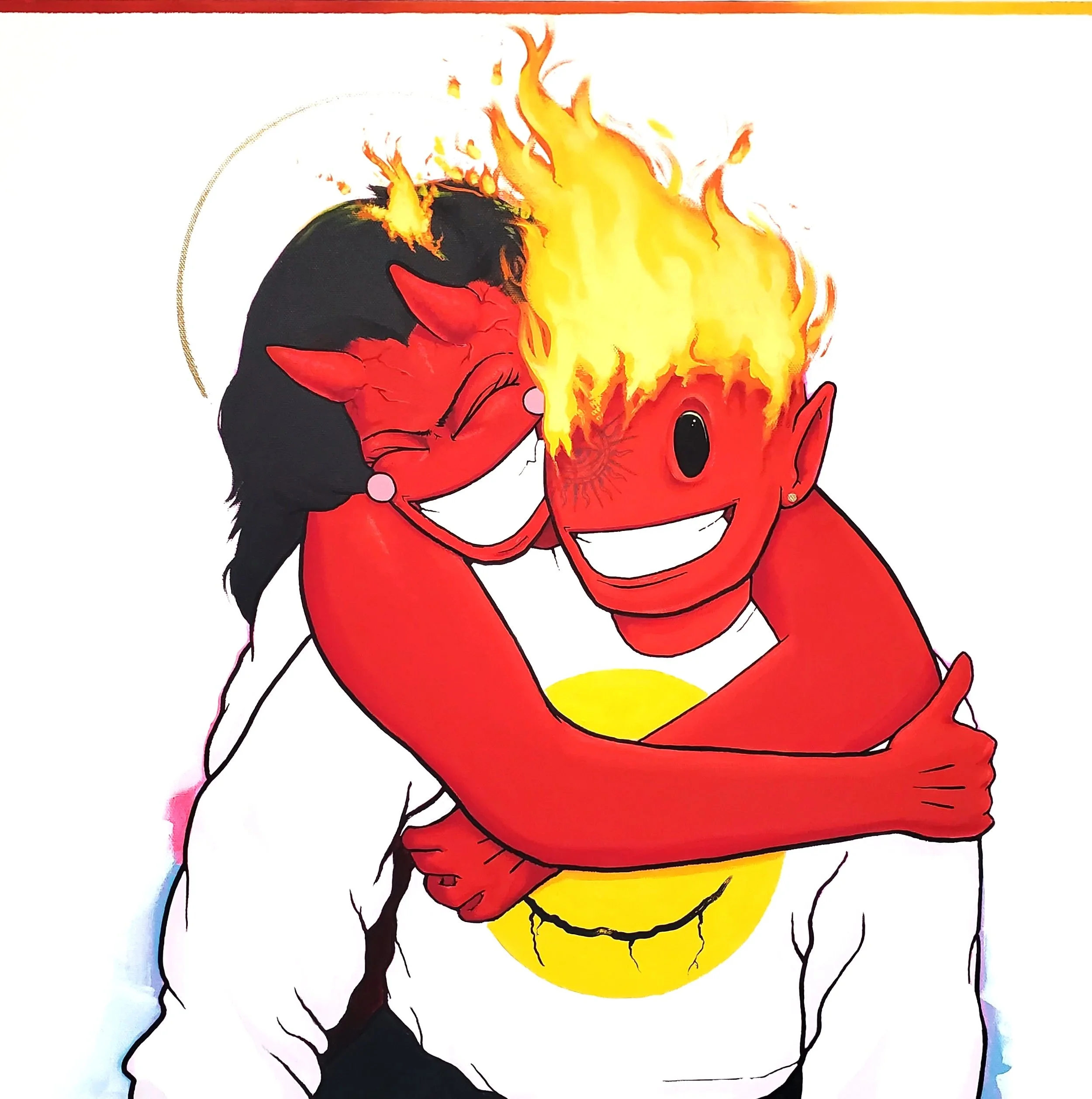 Fooled Around And Fell In Love
24x24" acrylic on canvas, 2025