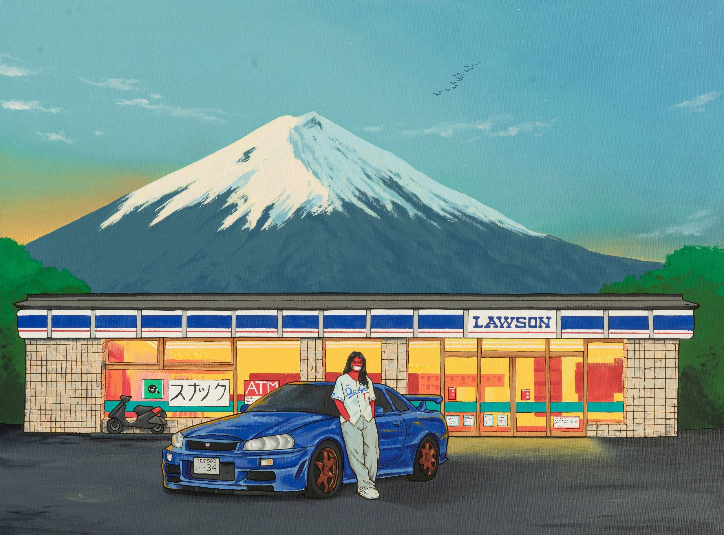 Sunset @ Mt. Fuji
30x40" acrylic on canvas, 2026