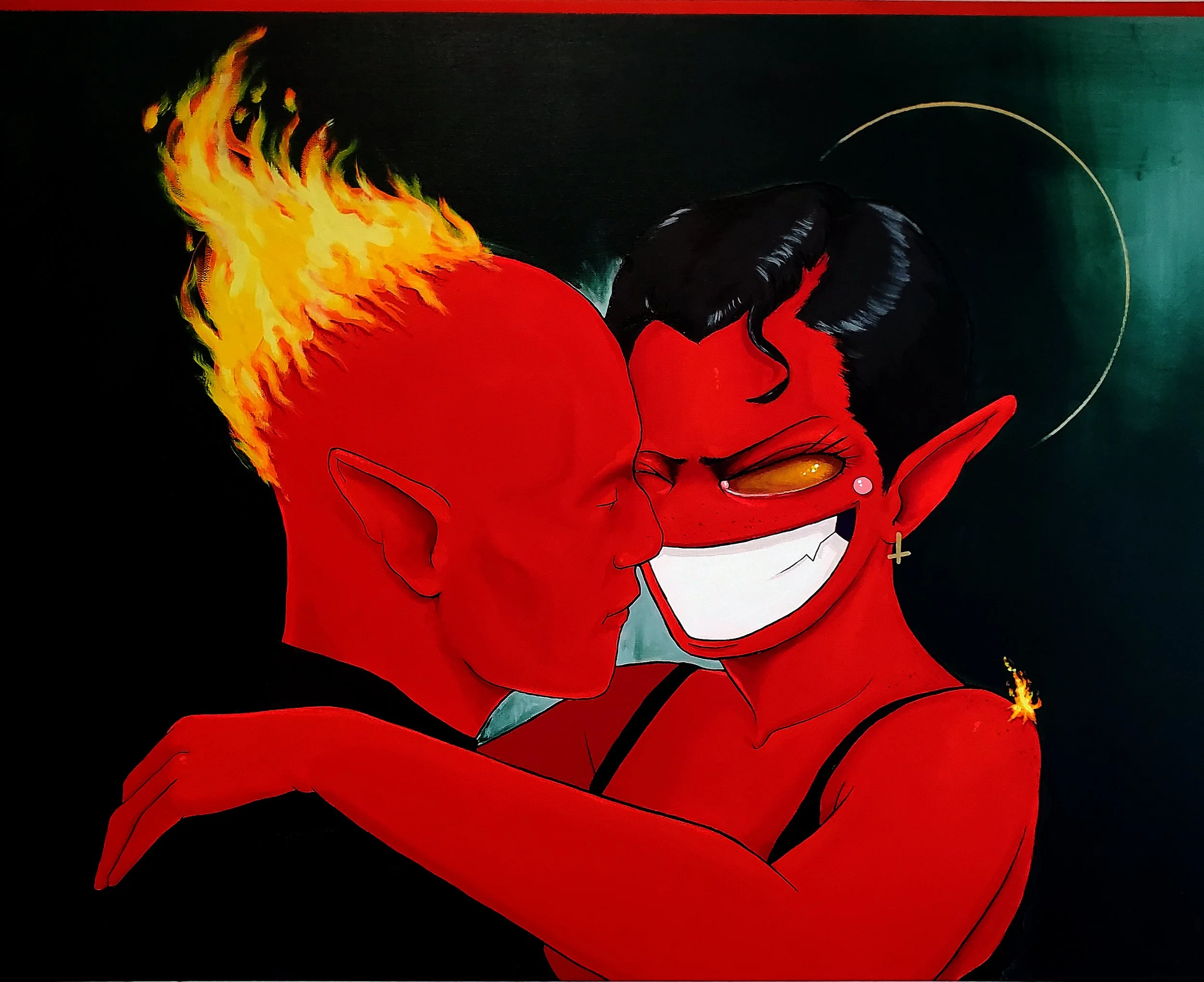 Sombody To Love
24x26" acrylic on canvas, 2025