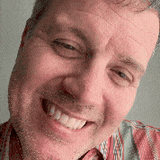 Chris Much laughing at himself