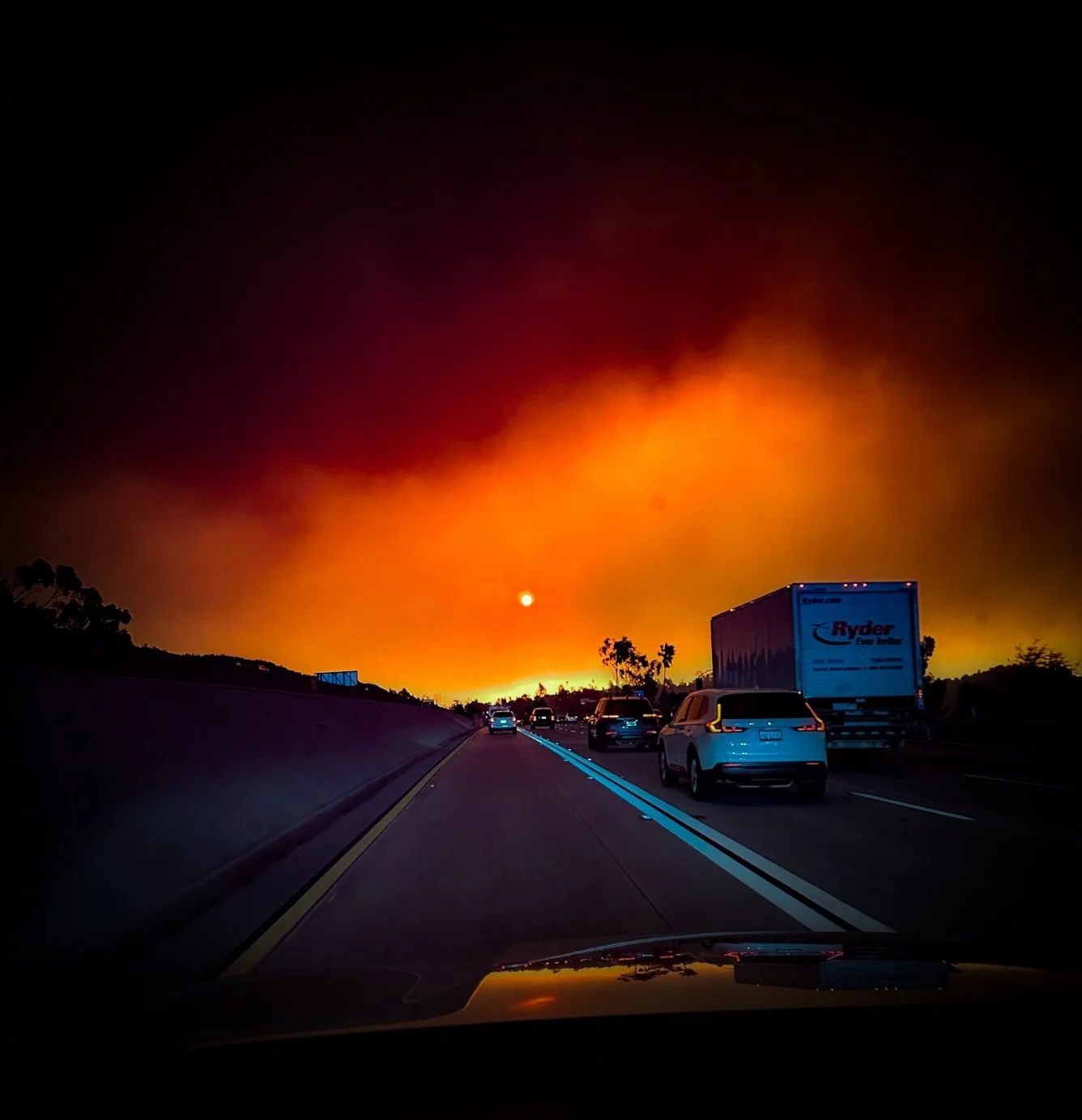 One year ago today, I scooped my mom up from the Pasadena area to get her to safety. The sky was black and the wind was intense. 

We didn&rsquo;t know where to go so we headed east and found a hotel to stay in for a few days while things settled dow