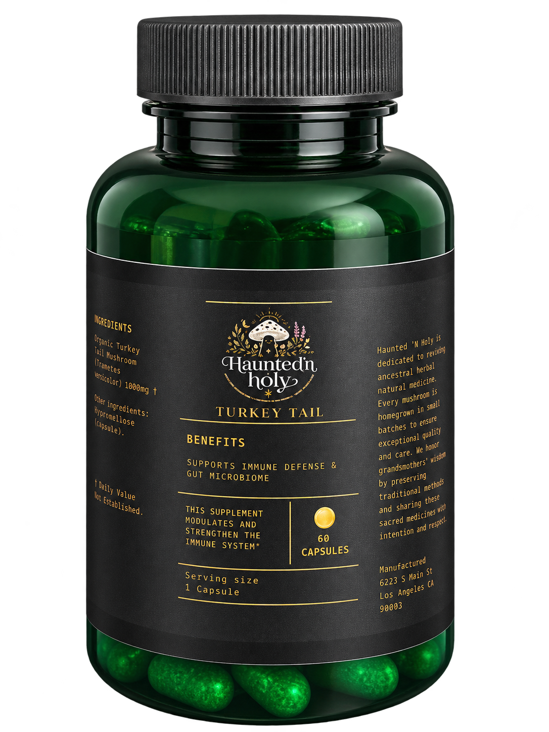 Turkey Tail mushroom fruit pills