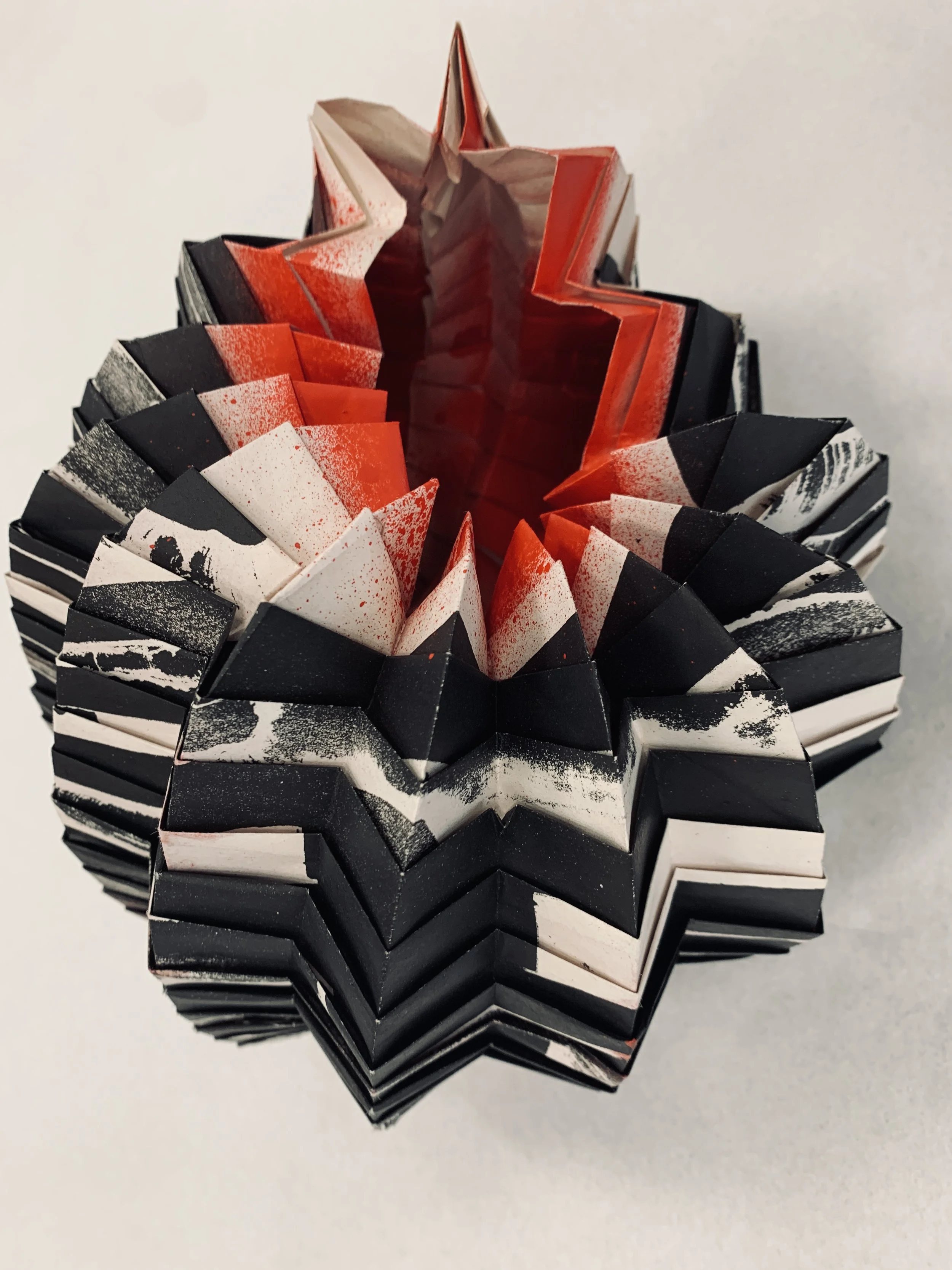 Living With No Brain, Stone Lithography and Paint