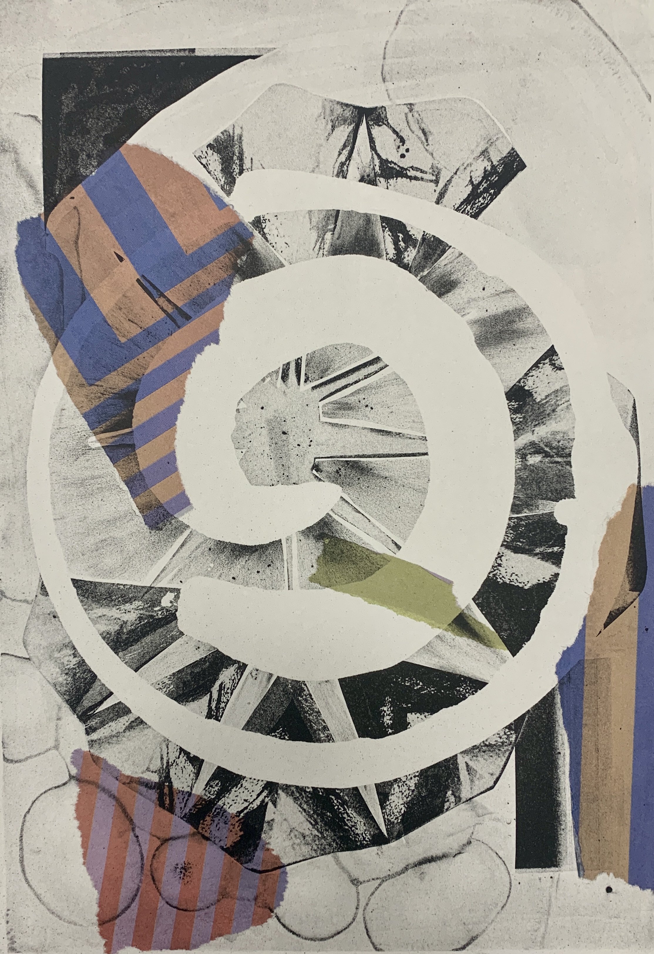 Untitled, Plate Lithography and Chine Colle