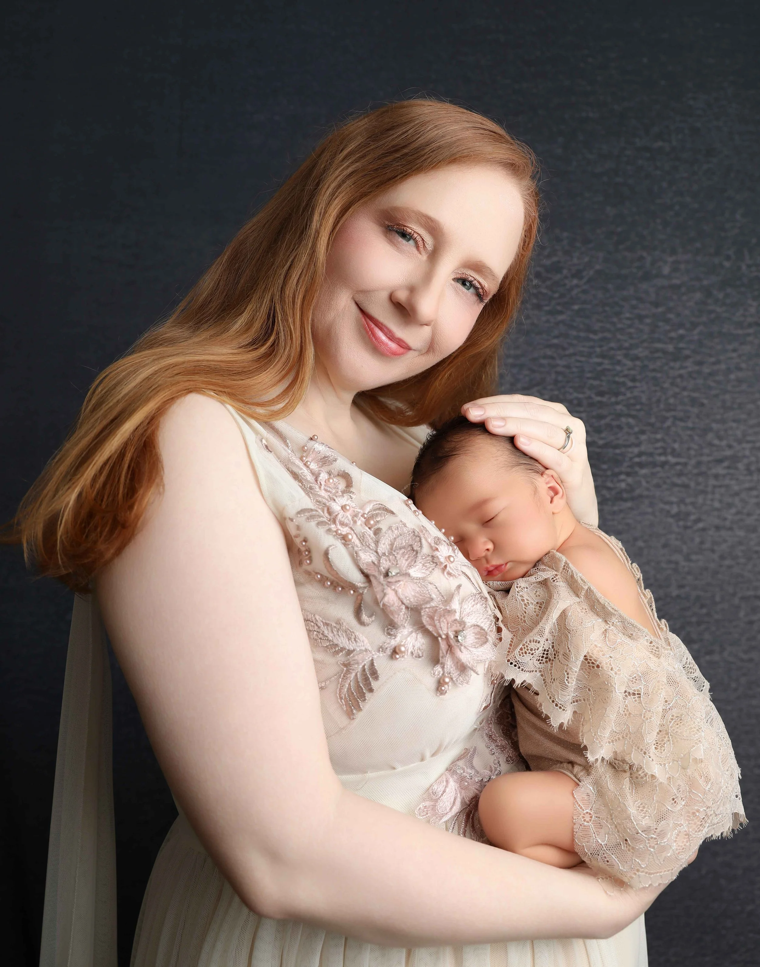 Baby gets some snuggle time during the photo session