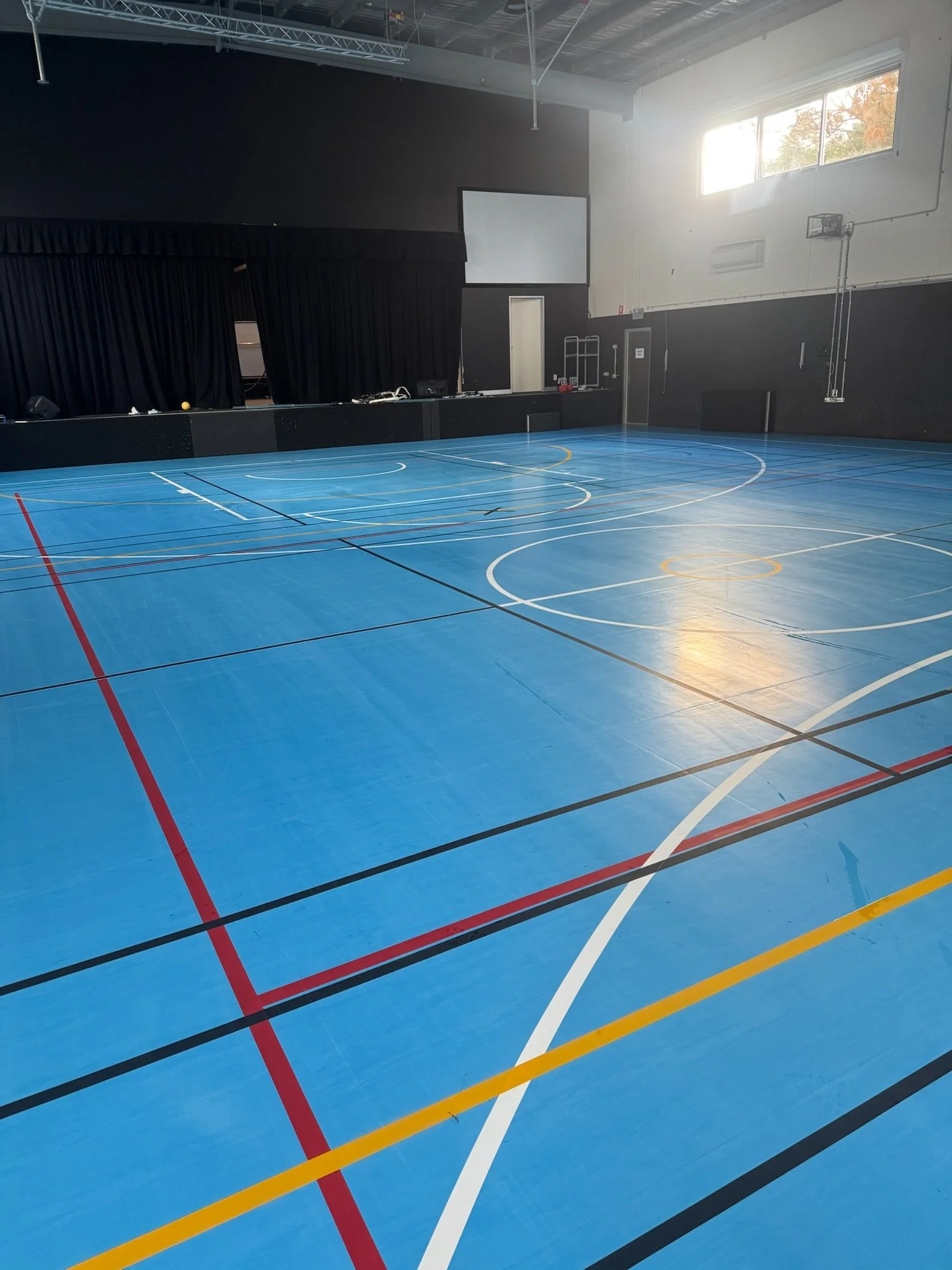 Pickleball Court and Basketball Court Cleaning in Adelaide Using a Pedestrian Scrubber