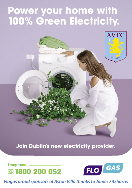 Flogas Ireland team sponsor Aston Villa