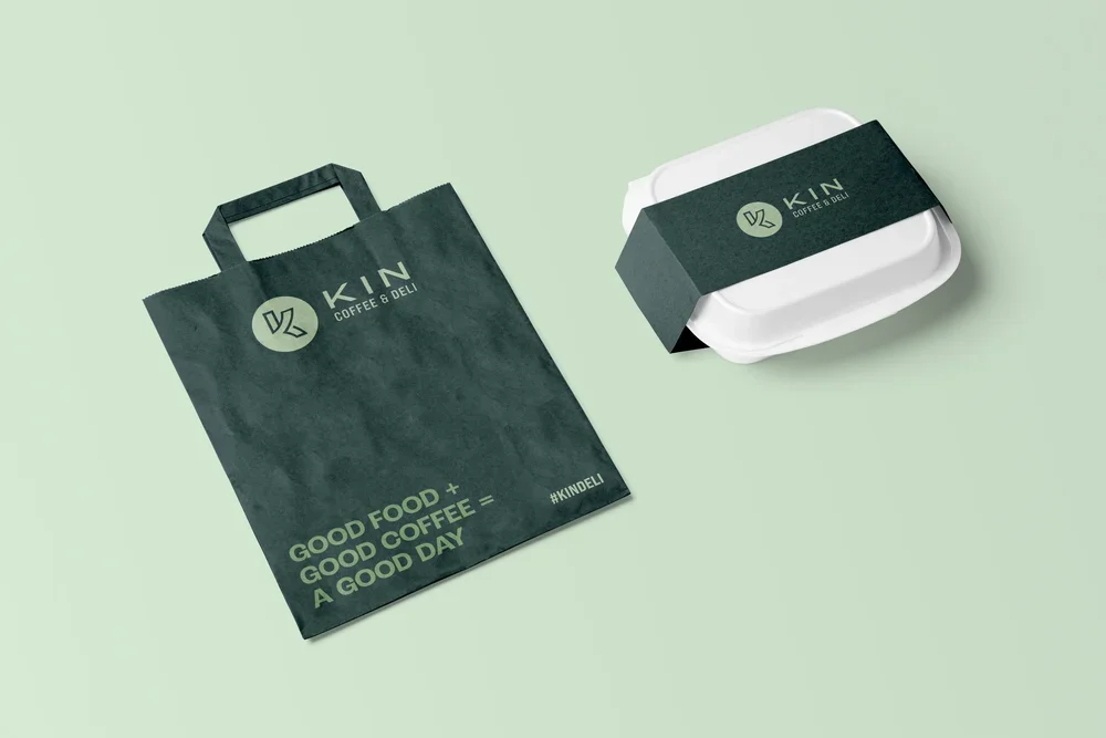 Coffee and Deli professionally branded packaging