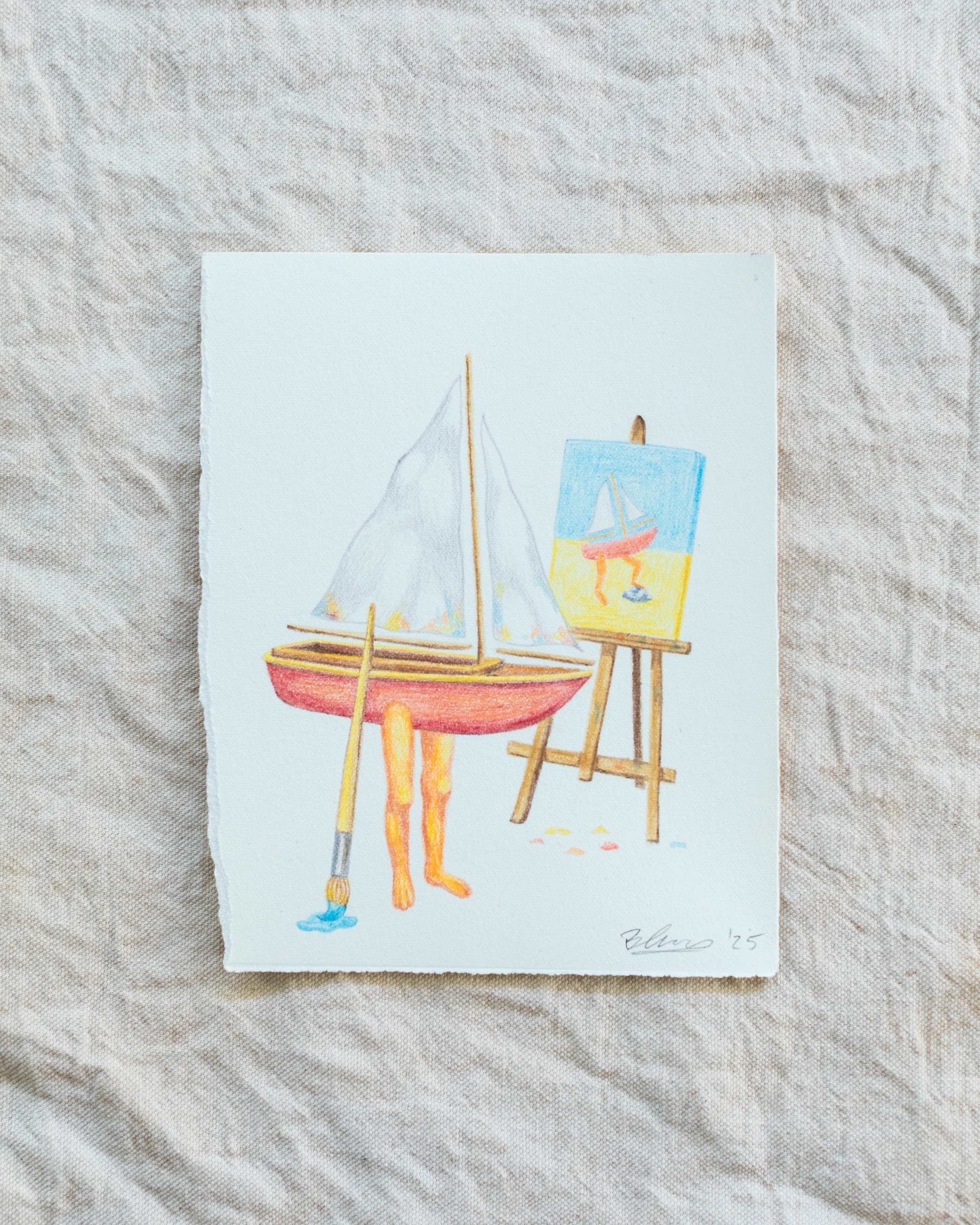 "Self Portrait" - The 12 Boats of Christmas