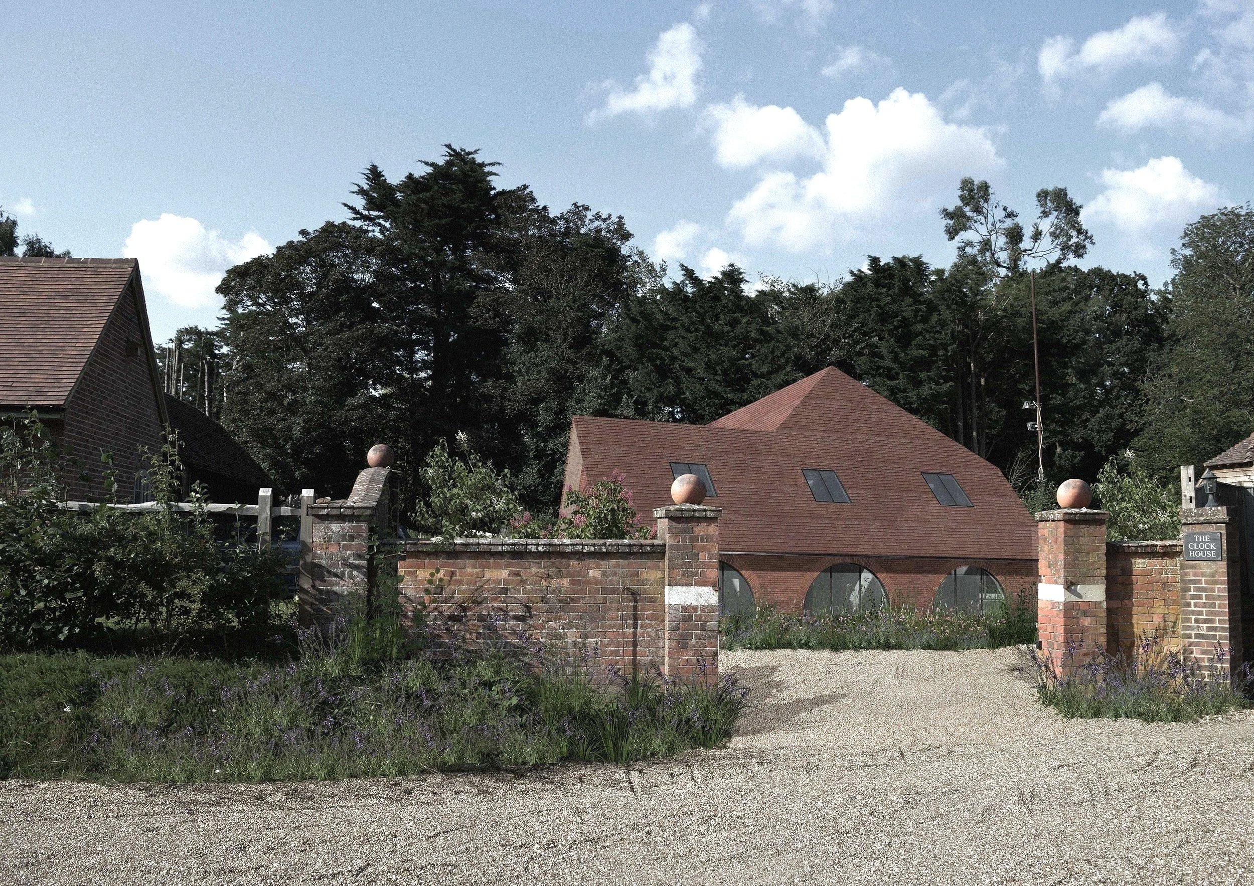 Luxury country house new-build architecture and interior Loxwood West Sussex near Guildford modern rural architecture timber frame and brick home