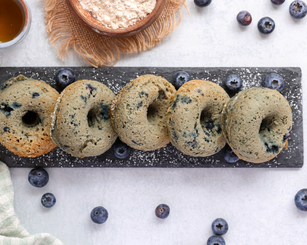 Blueberry protein donuts