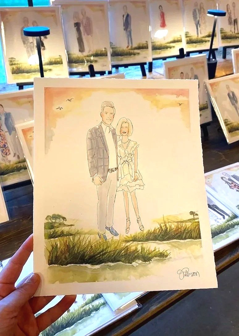 Live Portrait Bar - The Dunlin, Auberge - Kiawah SC