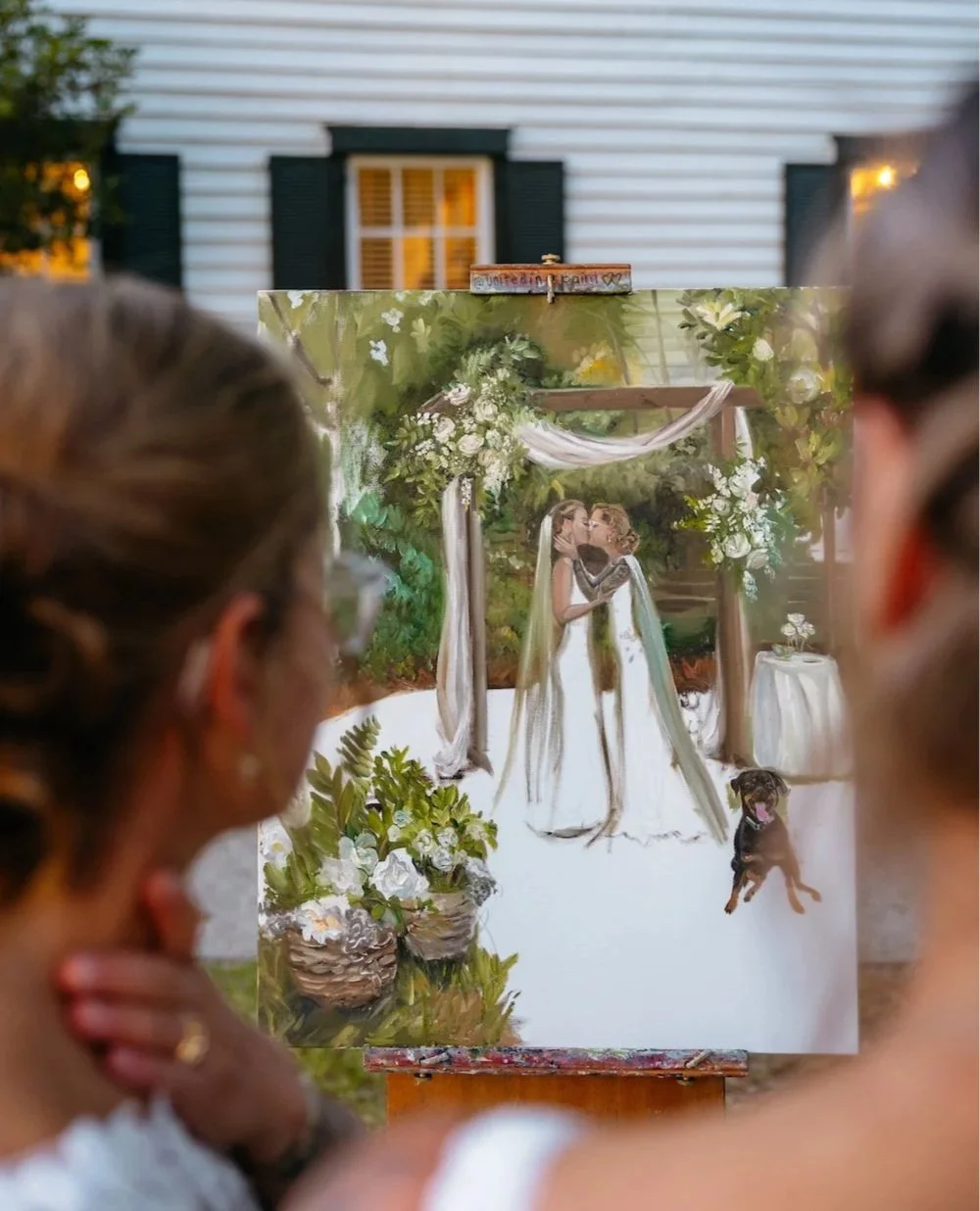 Live Ceremony Painting - Hartley House, Batesburg-Leesville SC - photo by Karly Searcy