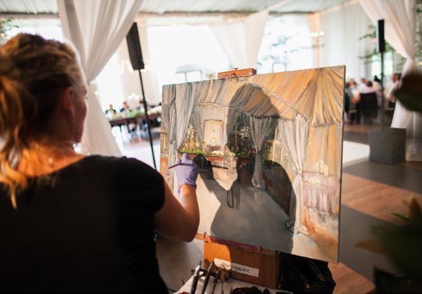 Live Wedding Painting - Veritas Vineyard, Afton VA