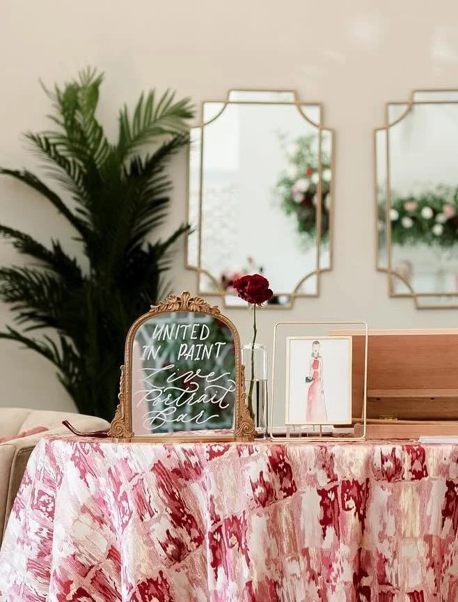 Galentine's Party Live Portrait Bar - Crisp Event Rentals, Columbia SC - photo by Soulshine Photo