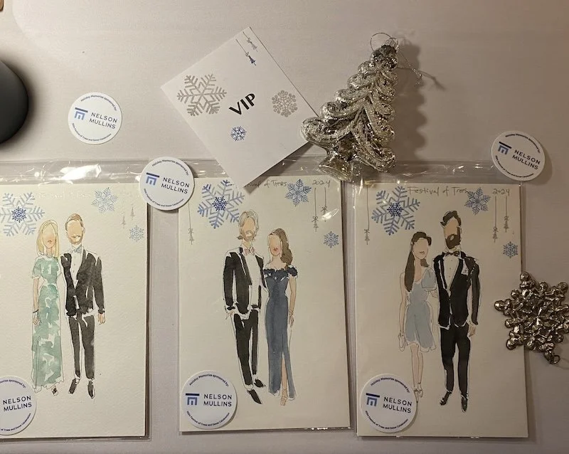 Live Portraits for the Cause - Festival of Trees, Central Energy, Columbia SC - Sponsored by Nelson Mullins