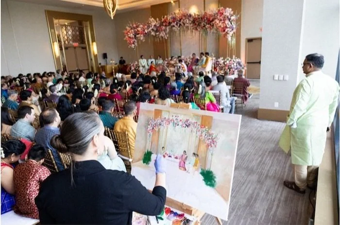 Indian Wedding Ceremony Live Painting - The InterContinental, Washington DC